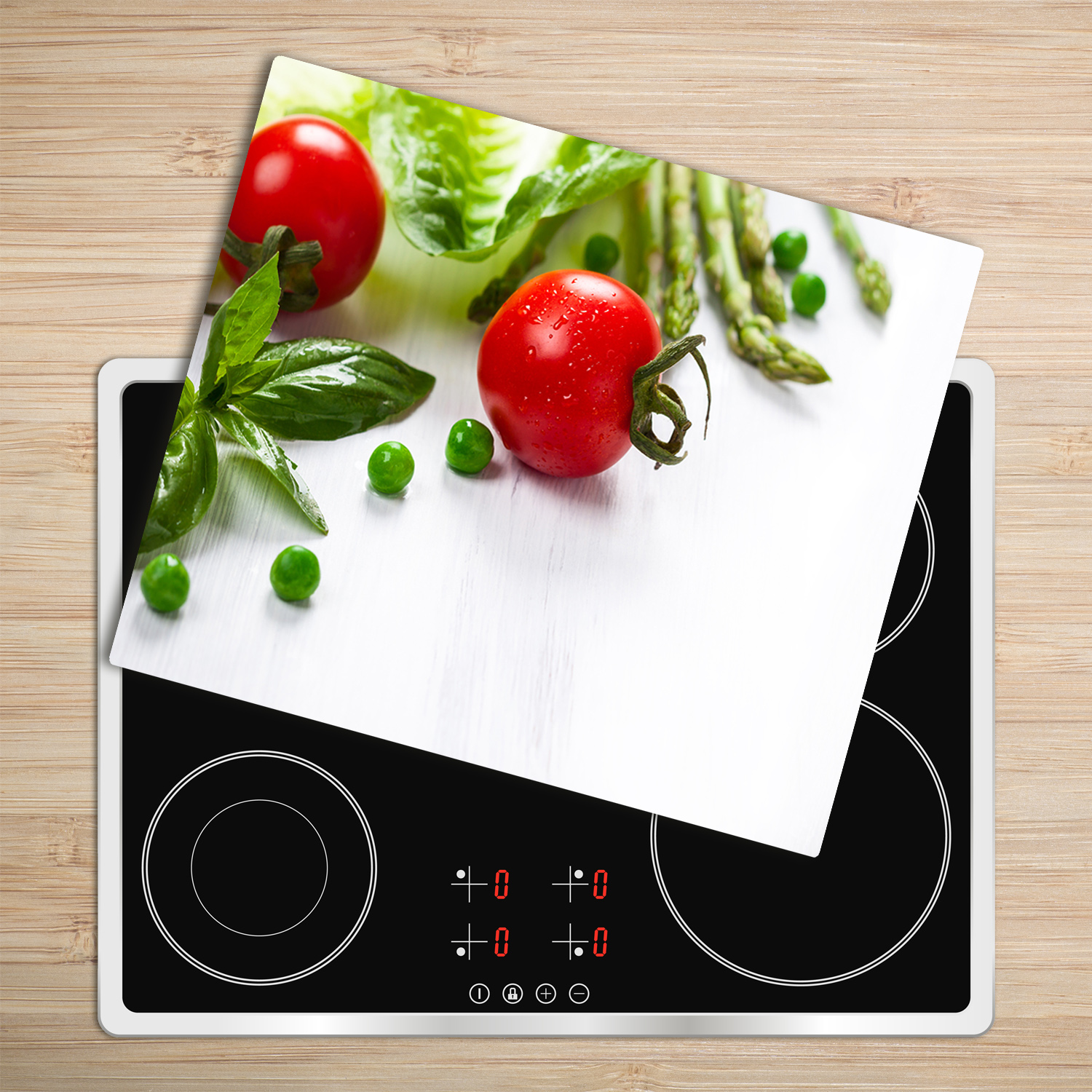 Tulup Planche De Cuisine En Verre 80x52 - Gerbera