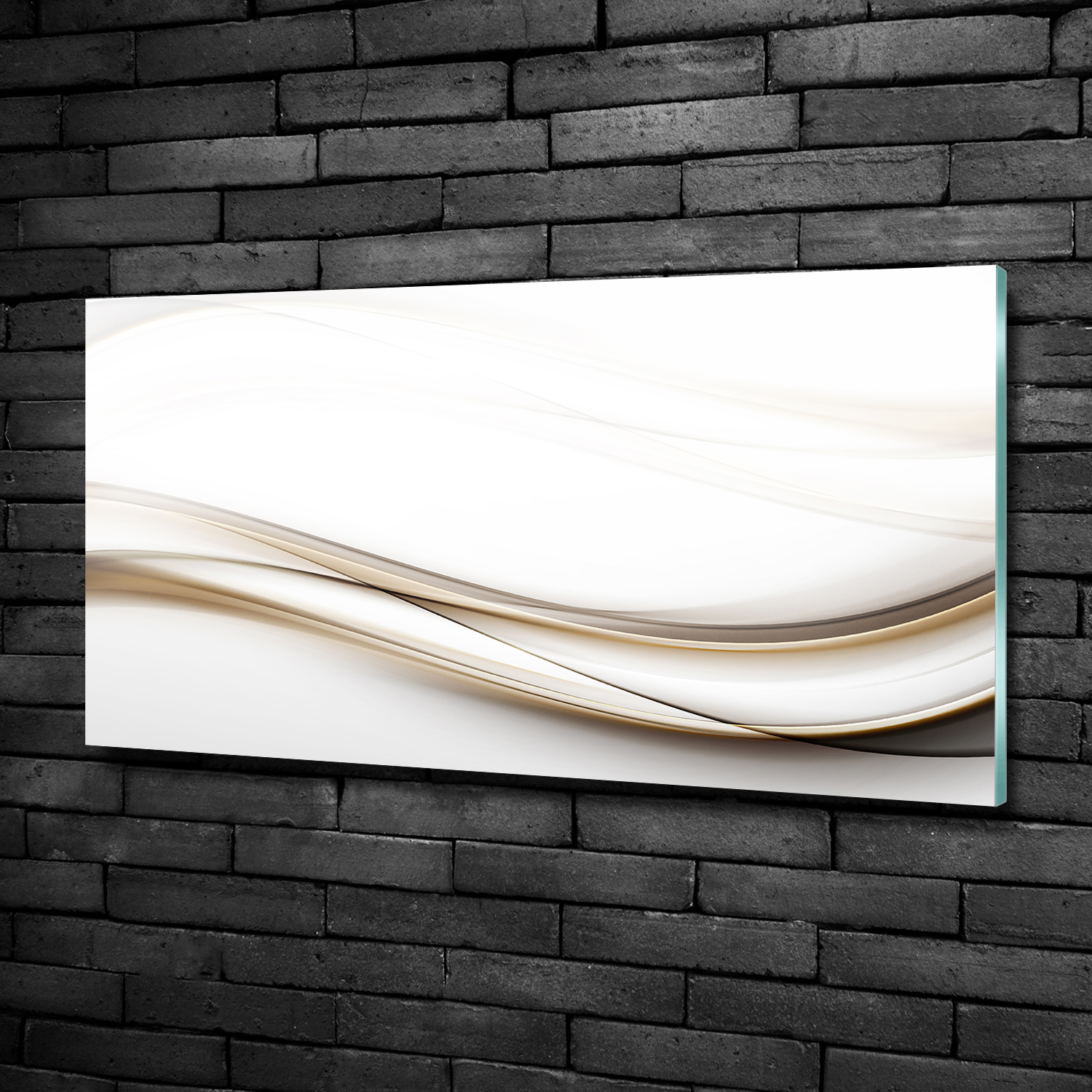 Wandbild Glas-Bild Druck auf Glas 100x50 Deko Kunst Abstrakte Wellen