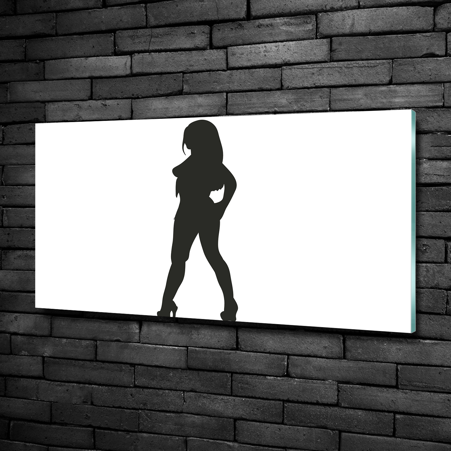 Glas-Bild Wandbilder Druck auf Glas 100x50 Deko Sinnlichkeit  Frau Silhouette