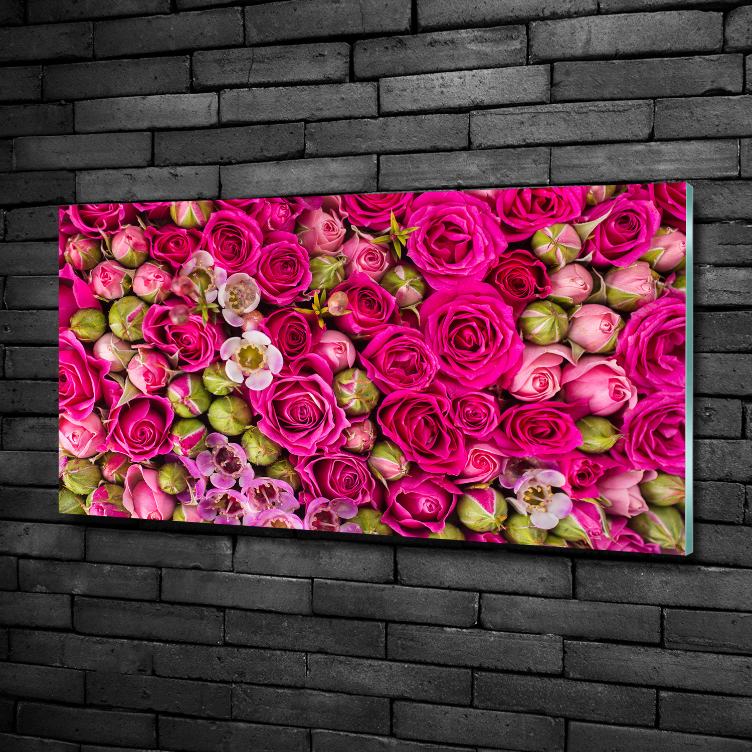 Glas-Bild Wandbilder Druck auf Glas 100x50 Deko Blumen & Pflanzen Rosen