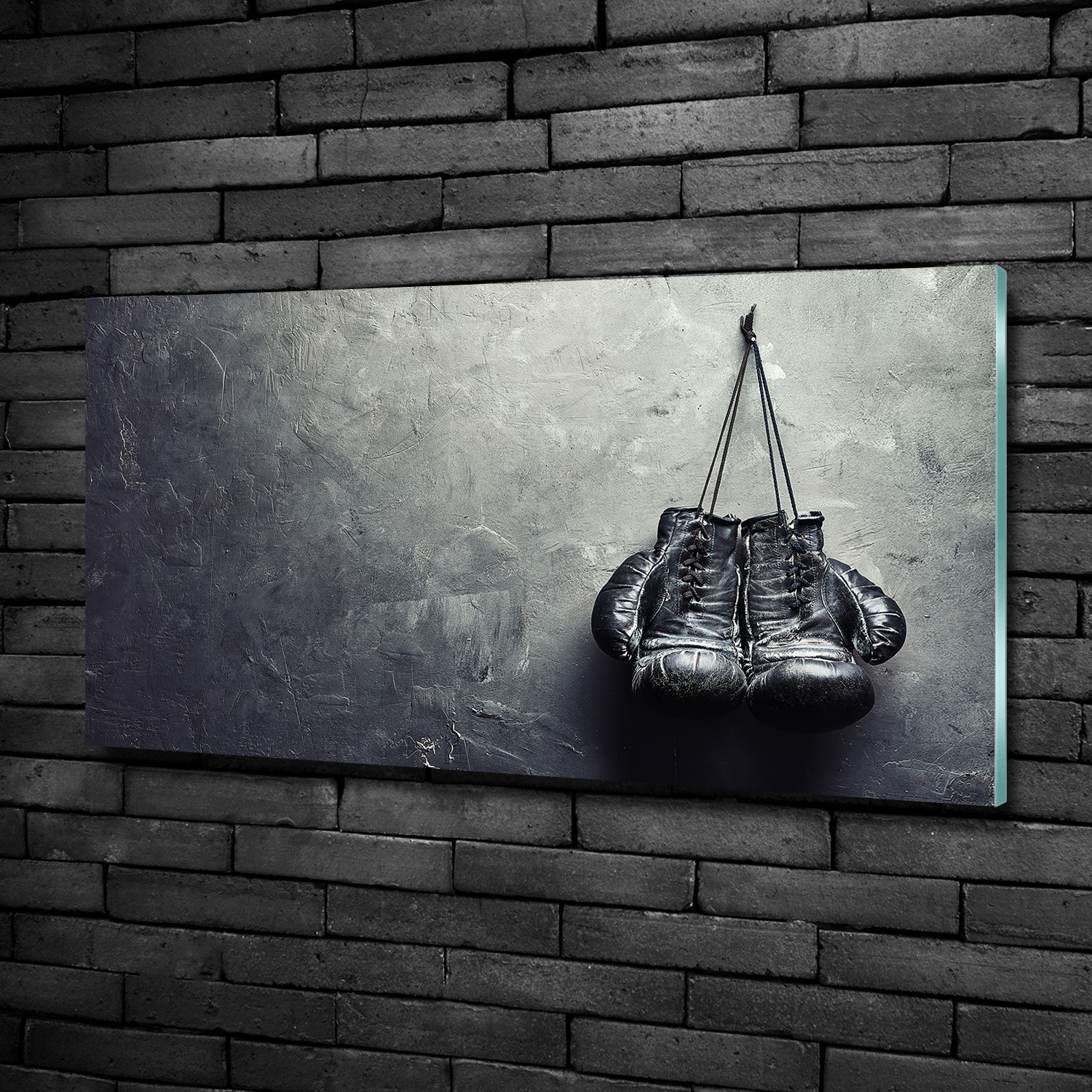 Glas-Bild Wandbilder Druck auf Glas 100x50 Deko Sport Boxhandschuhe