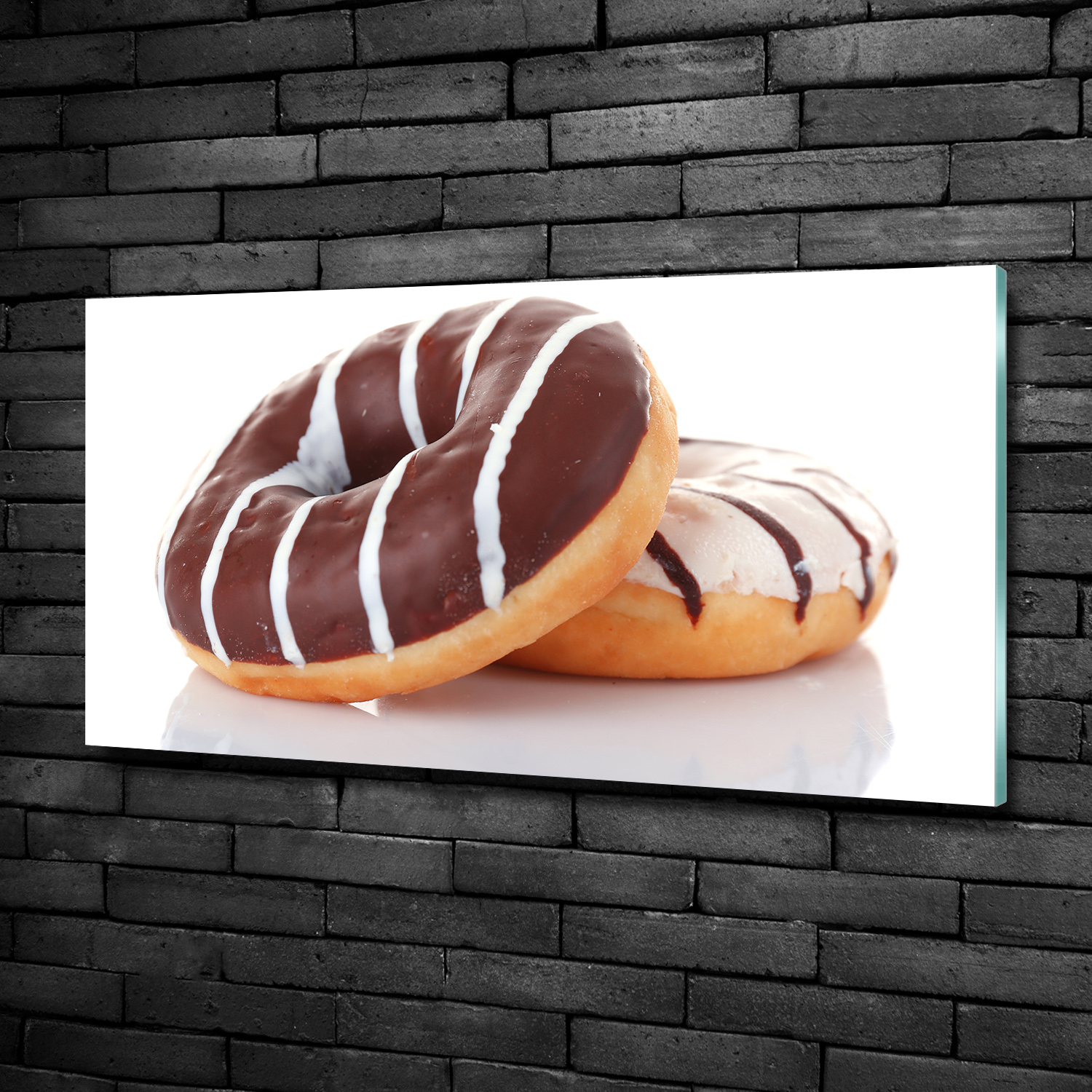 Glas-Bild Wandbilder Druck auf Glas 100x50 Essen & Getränke Donuts Schokolade