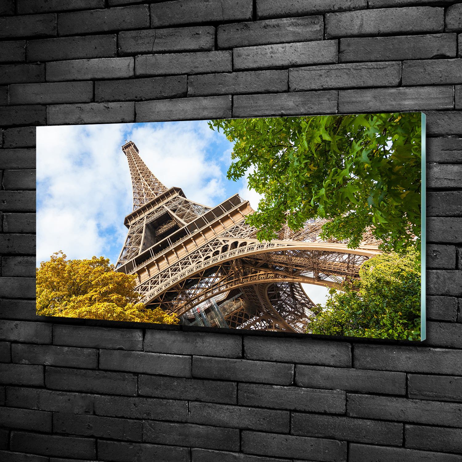 Glas-Bild Wandbilder Druck auf Glas 100x50 Sehenswürdigkeiten Eiffelturm Paris