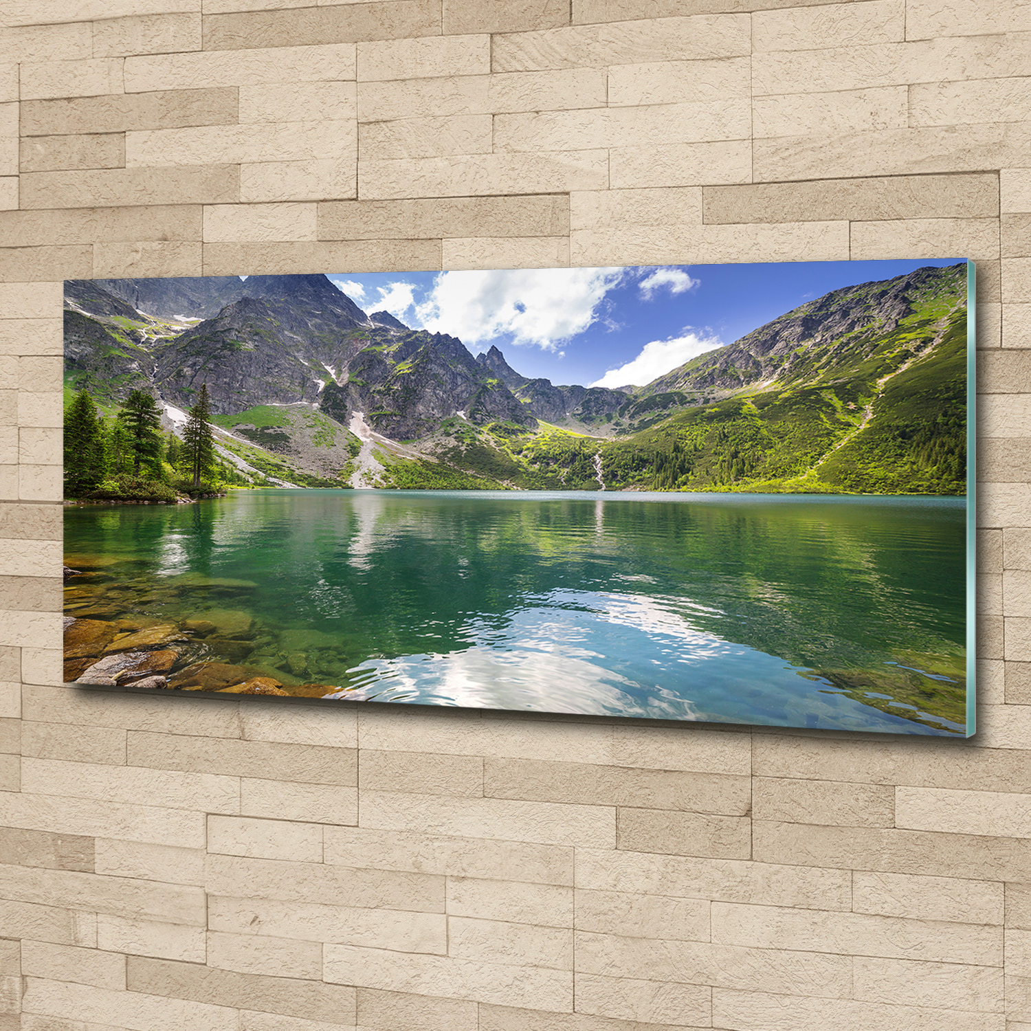 Glas-Bild Wandbilder Druck auf Glas 125x50 Deko Landschaften Italienische Straße