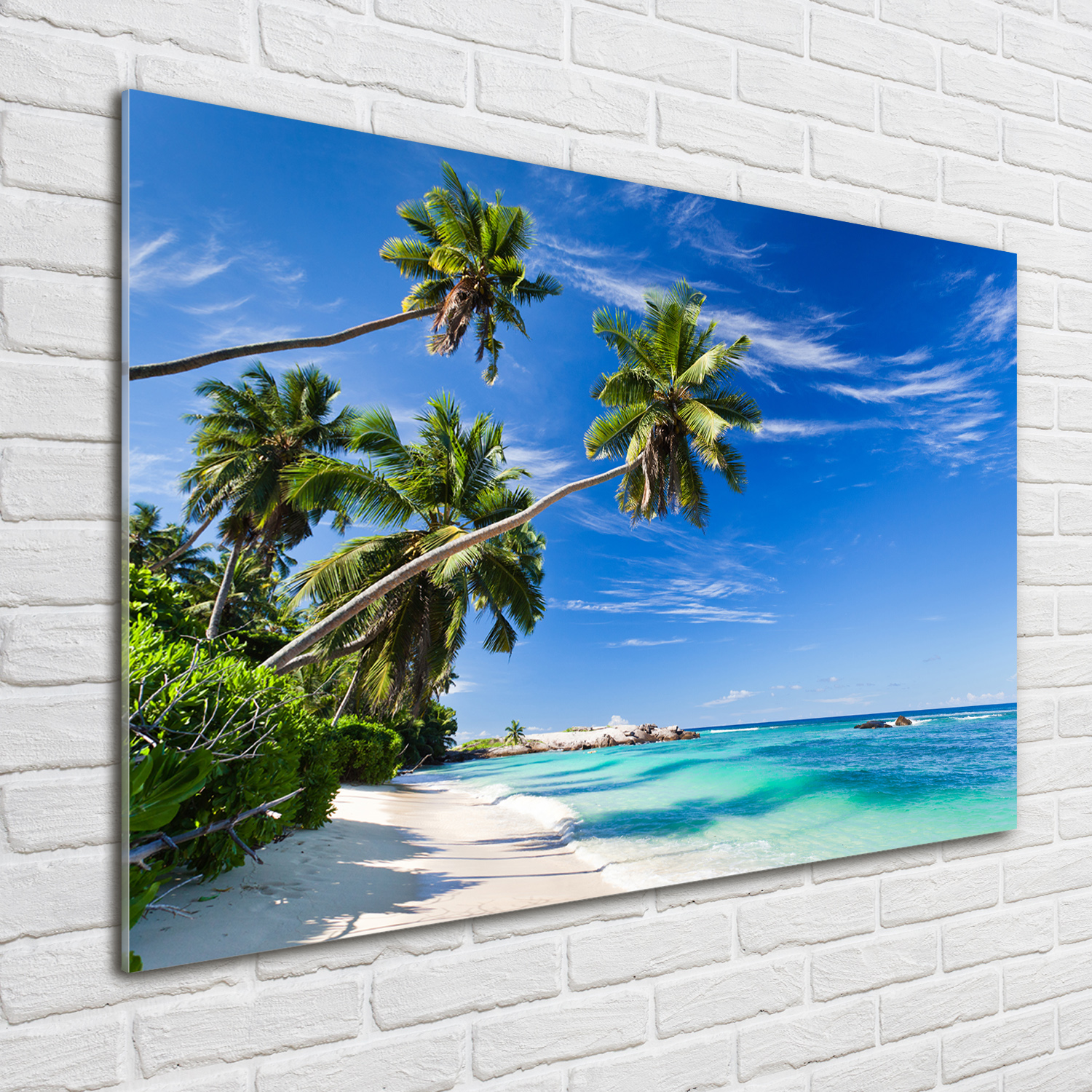 Glas-Bild Wandbilder Druck auf Glas 100x70 Deko Landschaften Tropischer Strand