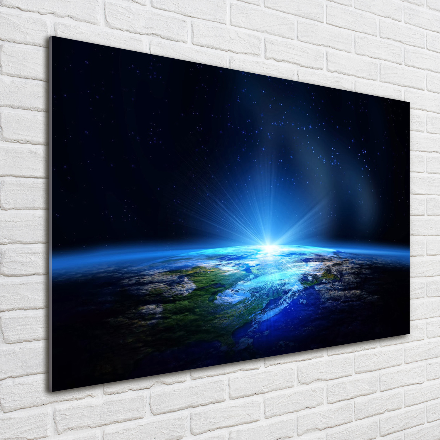 Glas-Bild Wandbilder Druck auf Glas 100x70 Weltall & Science-Fiction Planet Erde