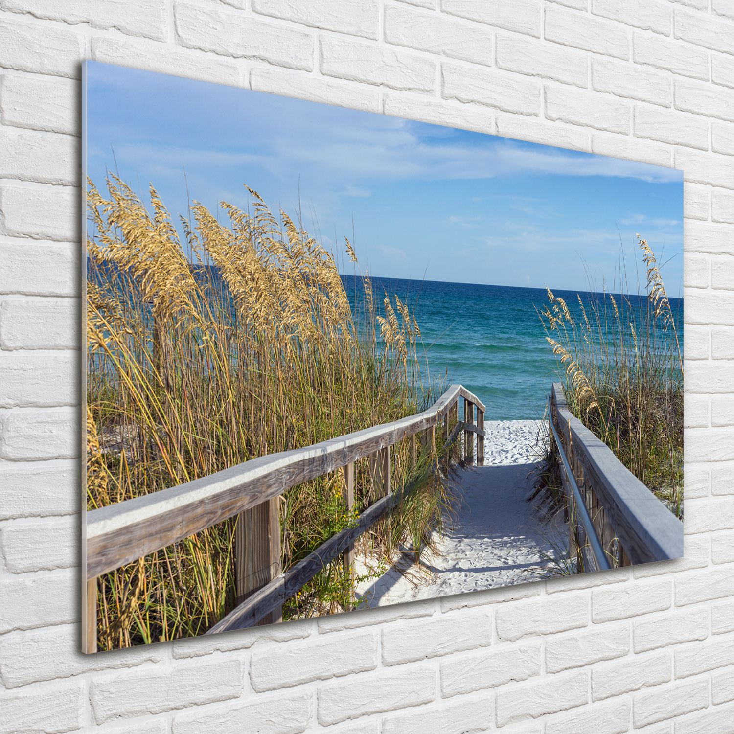 Glas-Bild Wandbilder Druck auf Glas 100x70 Deko Landschaften Küsten-Dünen