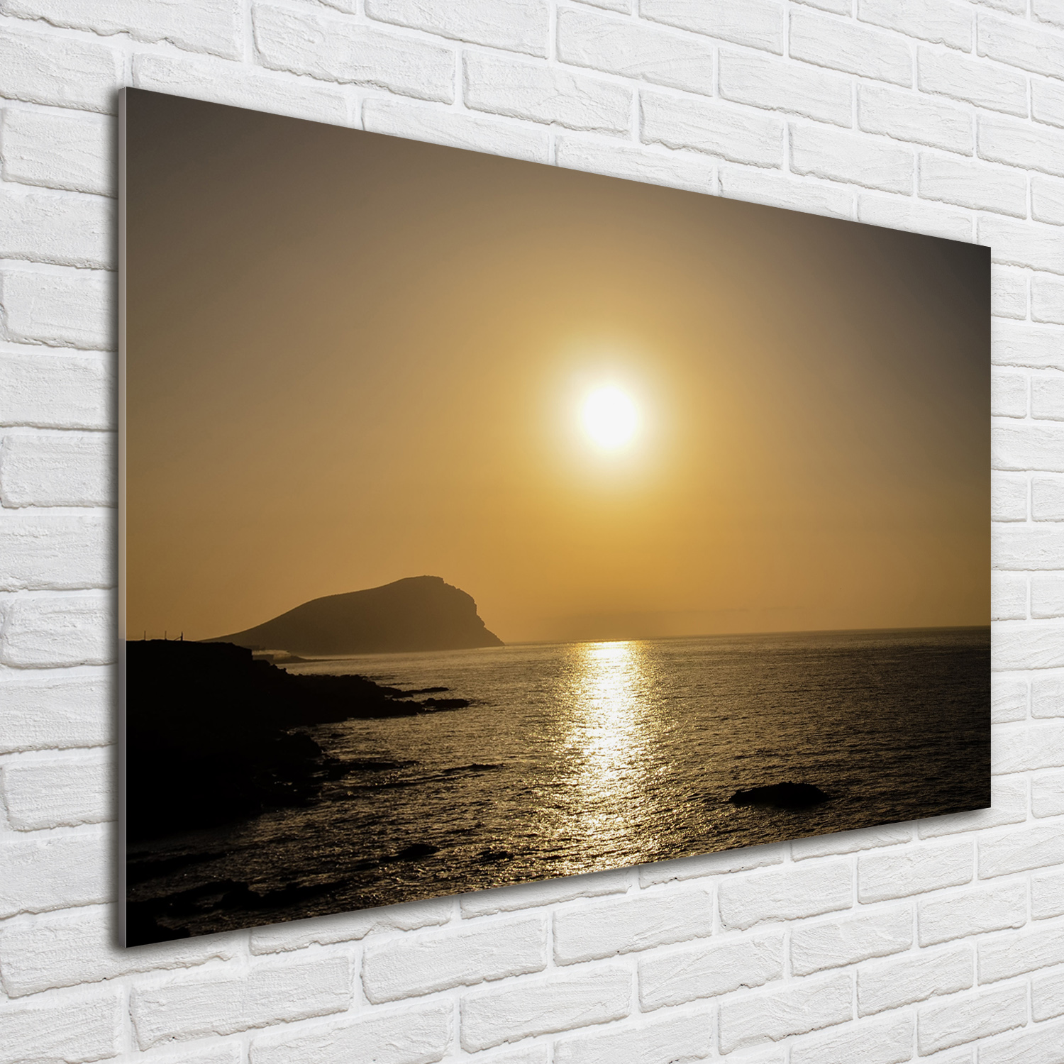 Glas-Bild Wandbilder Druck auf Glas 100x70 Landschaften Sonnenuntergang Meer