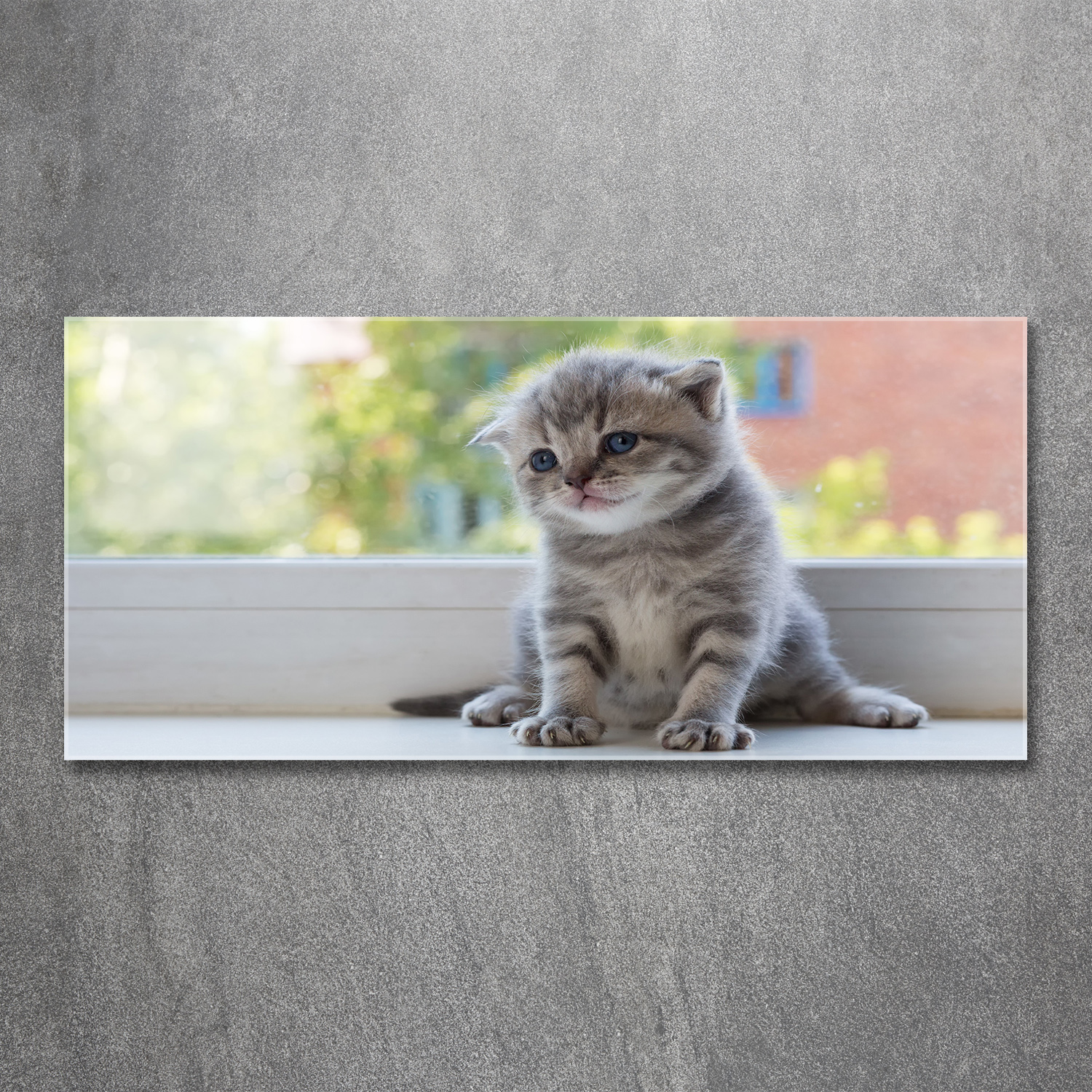 Planche à découper en verre trempé - 60x52 cm - cinq chats
