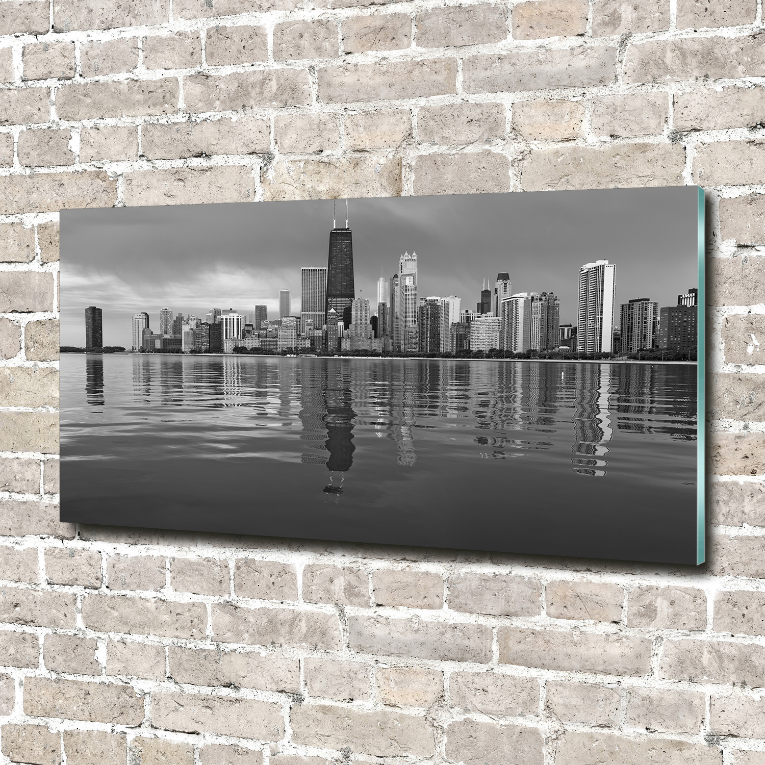 Glas-Bild Wandbilder Druck auf Glas 140x70 Deko Sehenswürdigkeiten Chicago