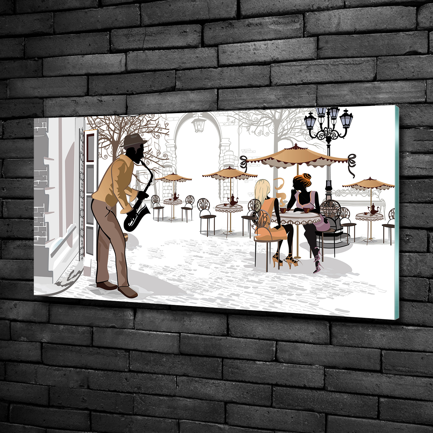 Acrylglas-Bild Wandbilder Druck 100x50 Deko Menschen Straßenmusiker