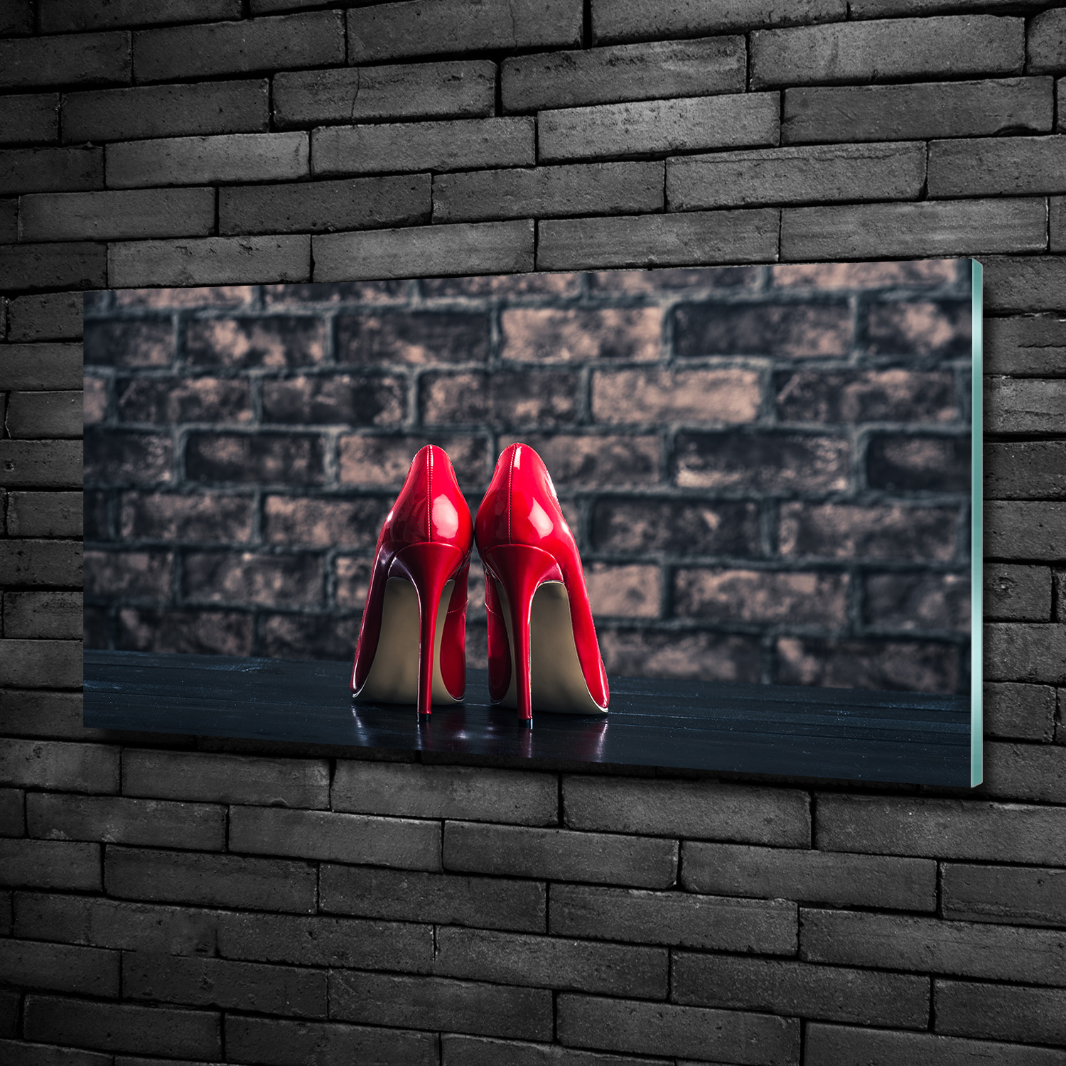Acrylglas-Bild Wandbilder Druck 100x50 Deko Sinnlichkeit  Rote High Heels