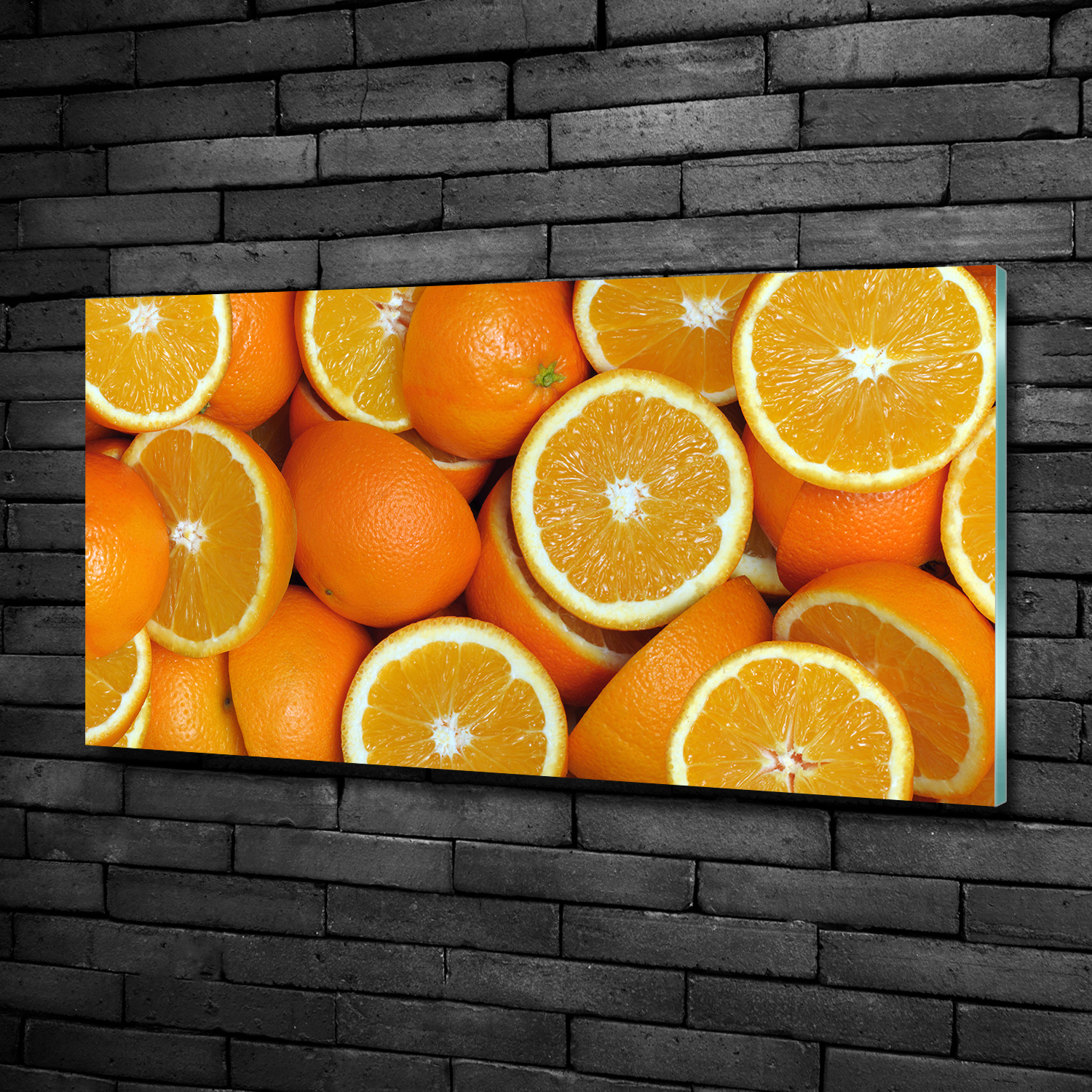 Acrylglas-Bild Wandbilder Druck 100x50 Deko Essen & Getränke Orange Hälften