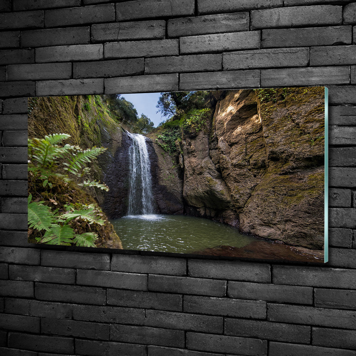 Acrylglas-Bild Wandbilder Druck 100x50 Deko Landschaften Wasserfall Sardinien