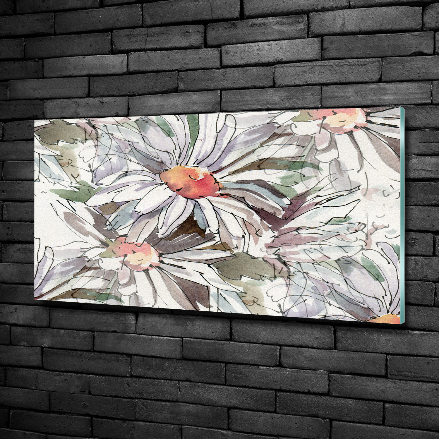 Acrylglas-Bild Wandbilder Druck 100x50 Deko Blumen & Pflanzen Kamille