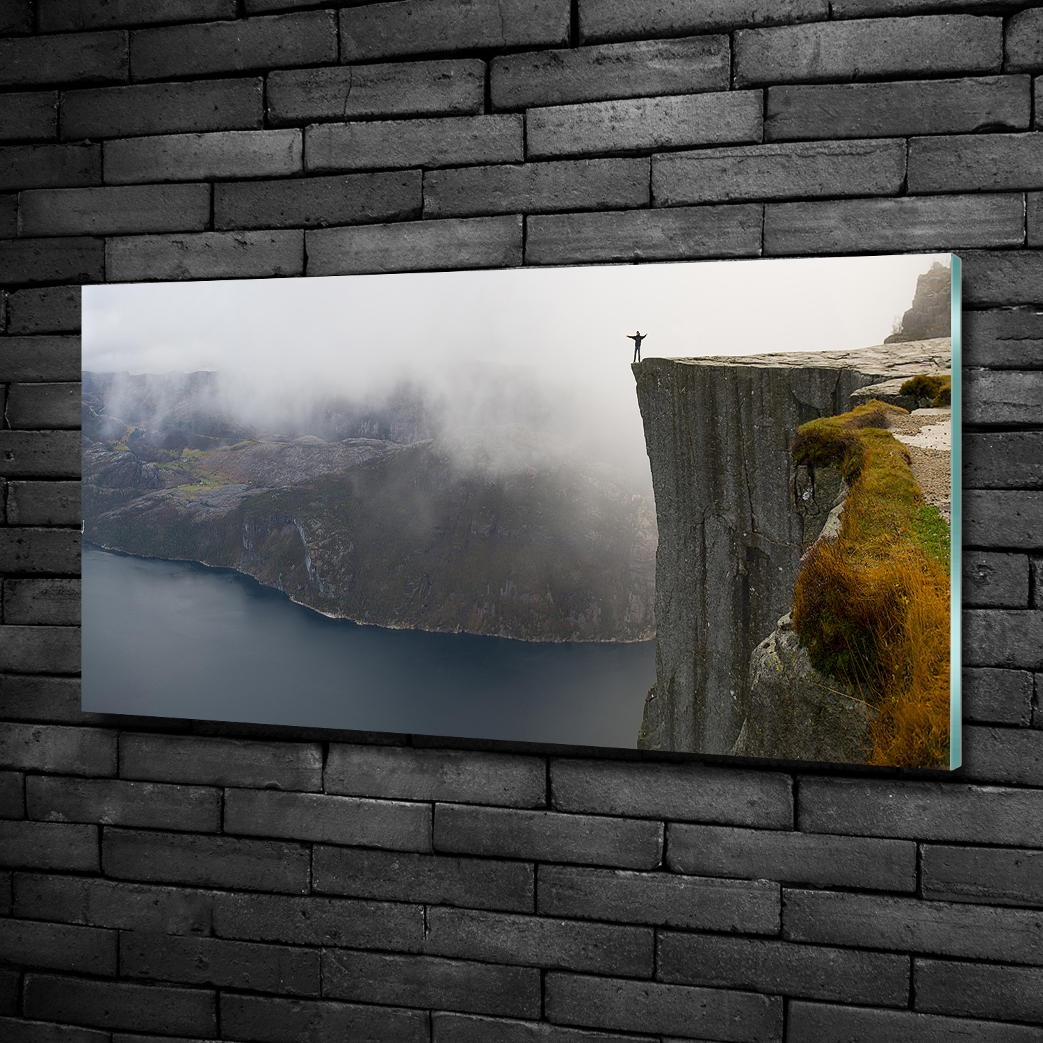 Wandbild aus Plexiglas® Druck auf Acryl 100x50 Landschaften Norwegische Klippe