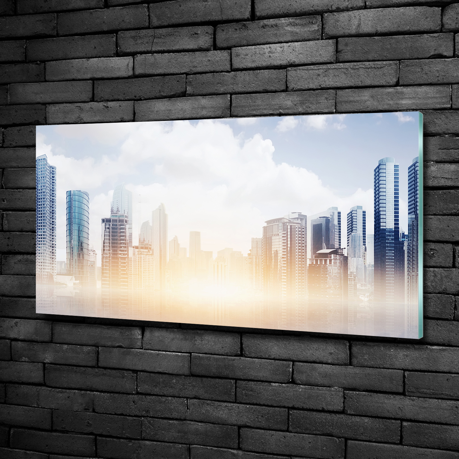 Wandbild aus Plexiglas® Druck auf Acryl 100x50 Wolkenkratzer