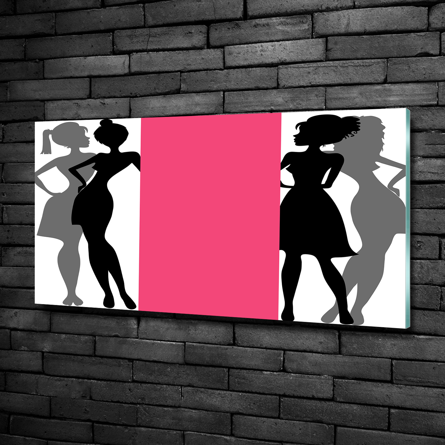 Wandbild aus Plexiglas® Druck auf Acryl 100x50 Kunst Frauen Silhouetten
