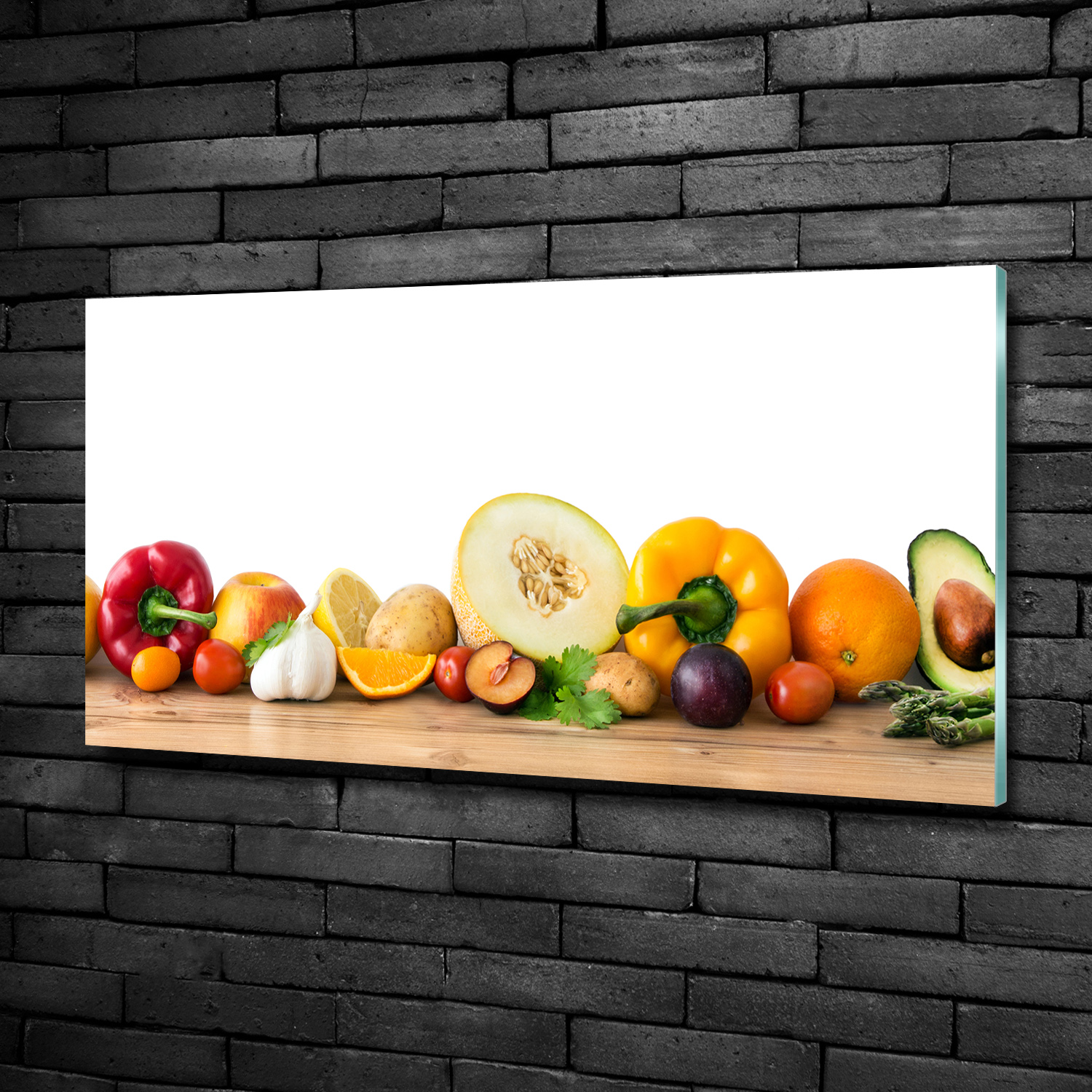 Wandbild aus Plexiglas® Druck auf Acryl 100x50 Essen & Getränke Obst Gemüse