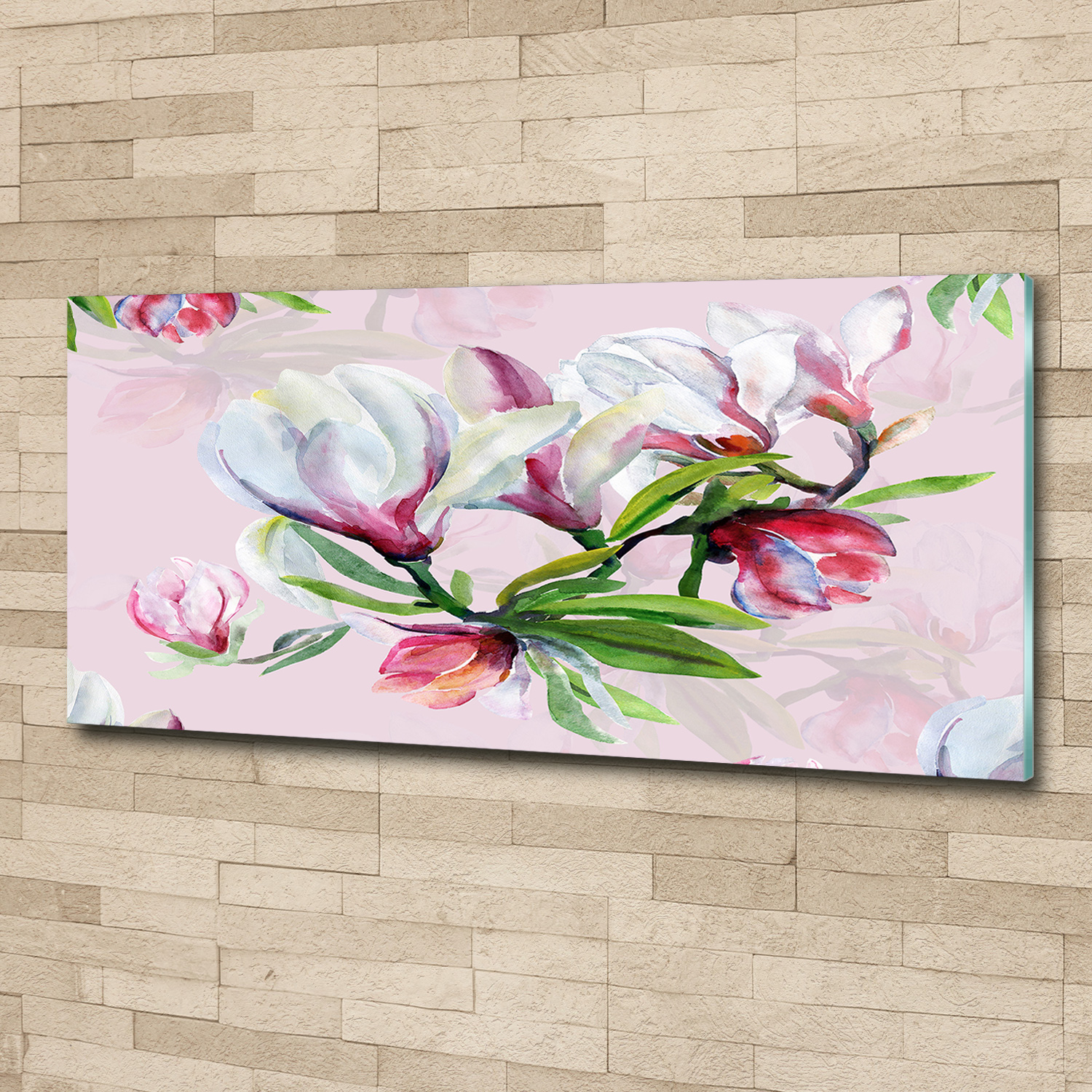 Acrylglas-Bild Wandbilder Druck 125x50 Deko Blumen & Pflanzen Magnolie Blumen