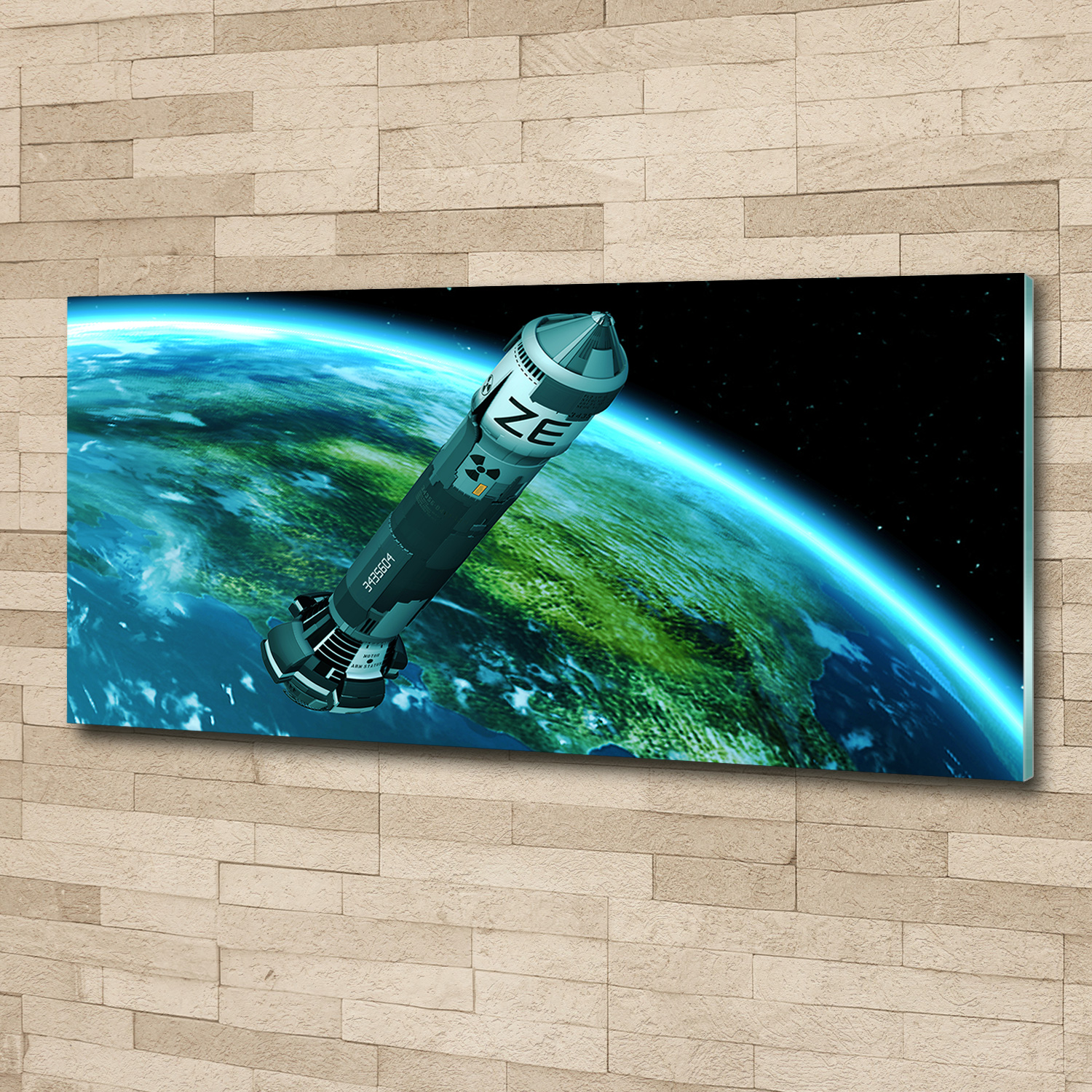 Acrylglas-Bild Wandbilder Druck 125x50 Deko Weltall & Science-Fiction Atomrakete