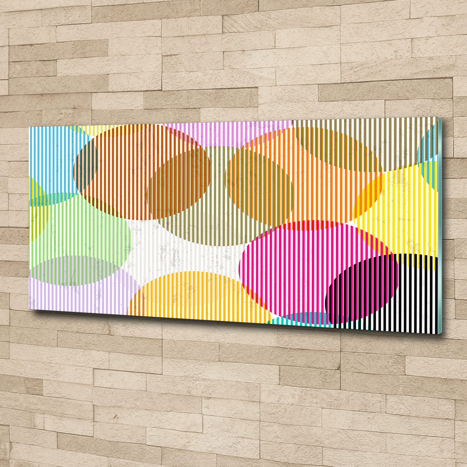 Acrylglas-Bild Wandbilder Druck 125x50 Deko Sonstige Bunte Kreise