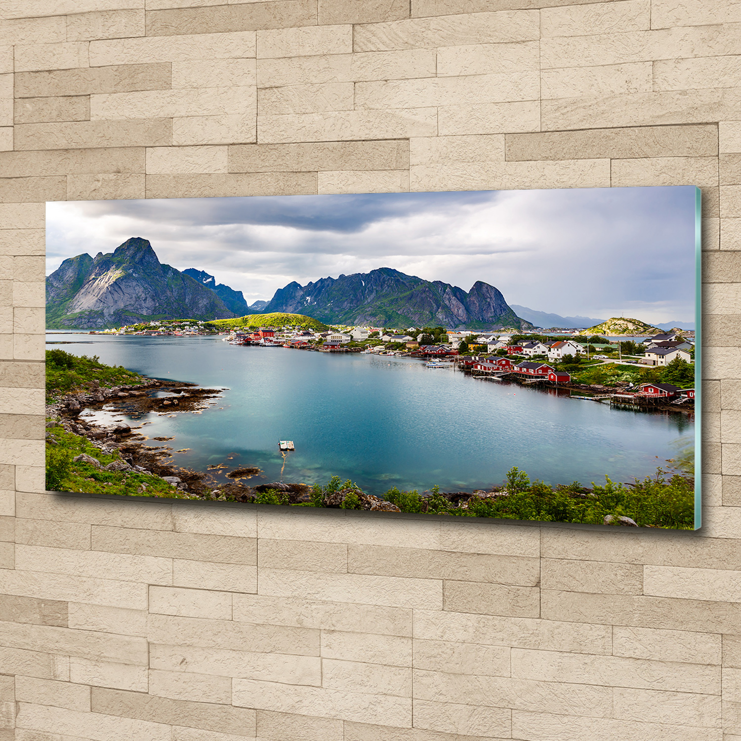 Acrylglas-Bild Wandbilder Druck 125x50 Deko Landschaften Lofoten in Norwegen