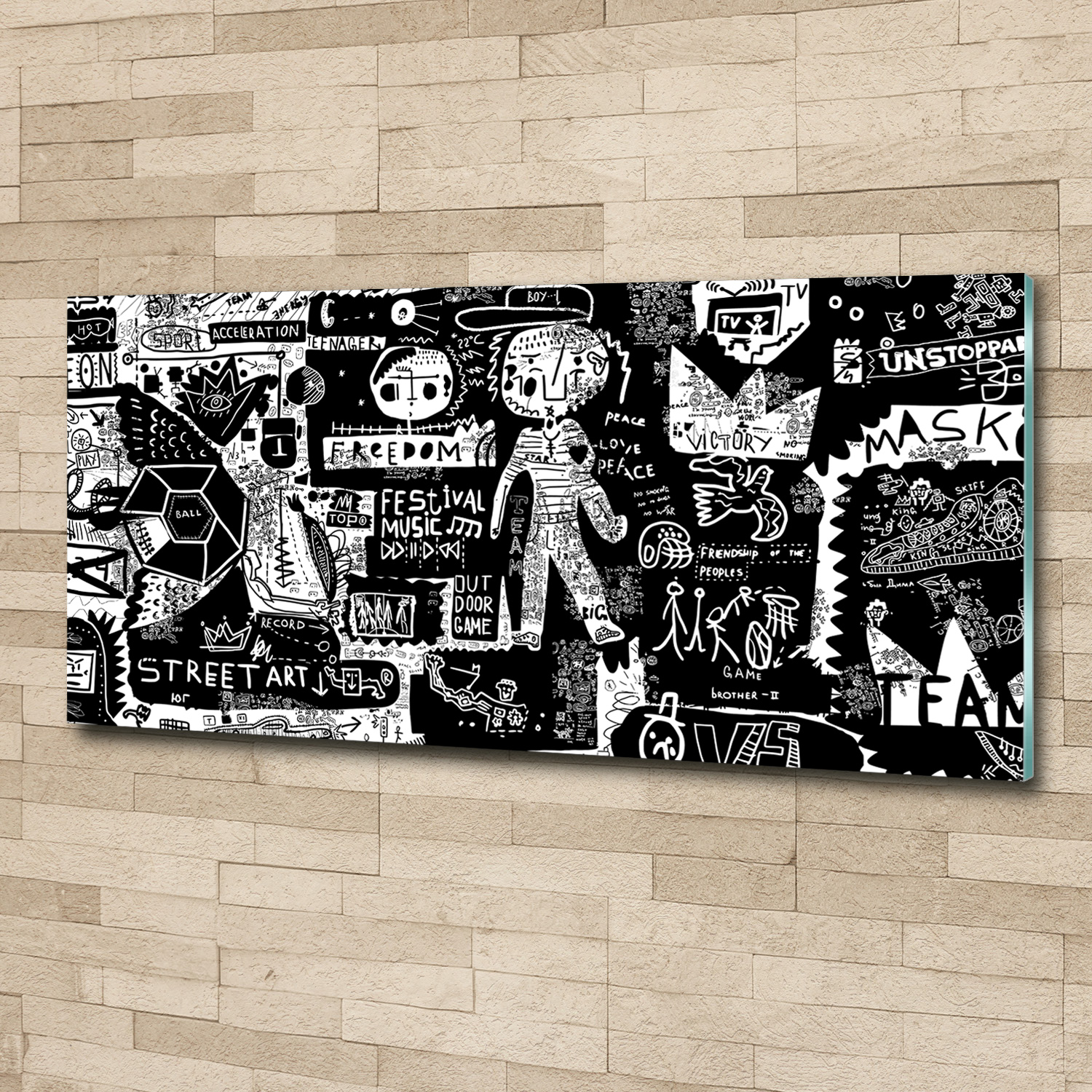 Acrylglas-Bild Wandbilder Druck 125x50 Deko Teenager Graffiti