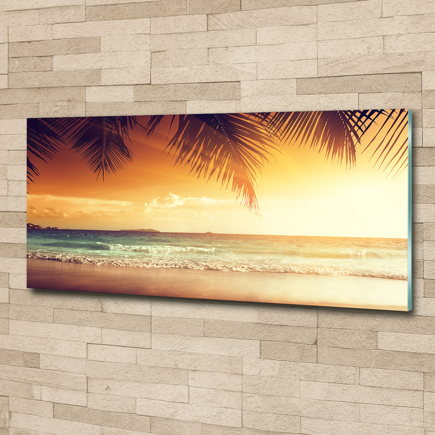 Acrylglas-Bild Wandbilder Druck 125x50 Deko Landschaften Tropischer Strand