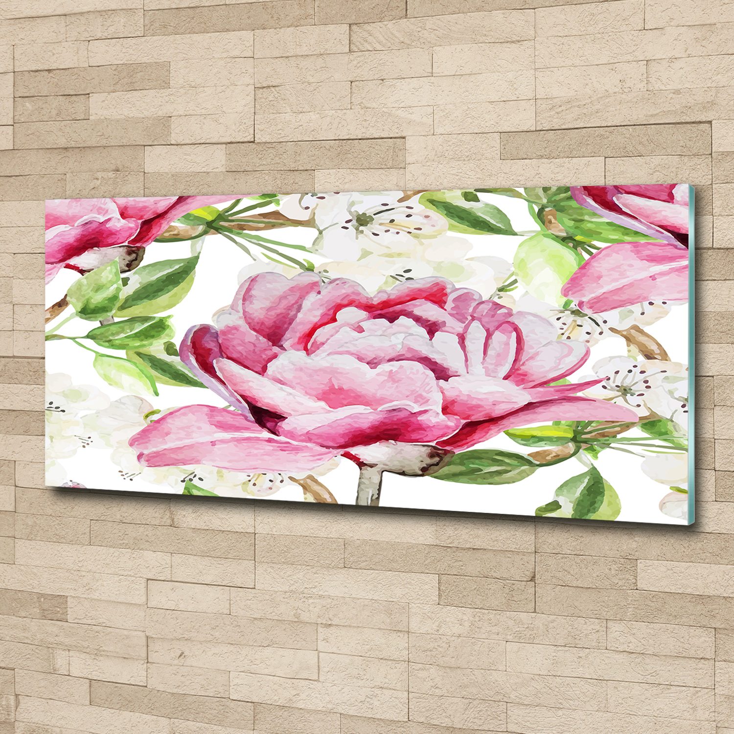 Acrylglas-Bild Wandbilder Druck 125x50 Deko Blumen & Pflanzen Pfingstrosen