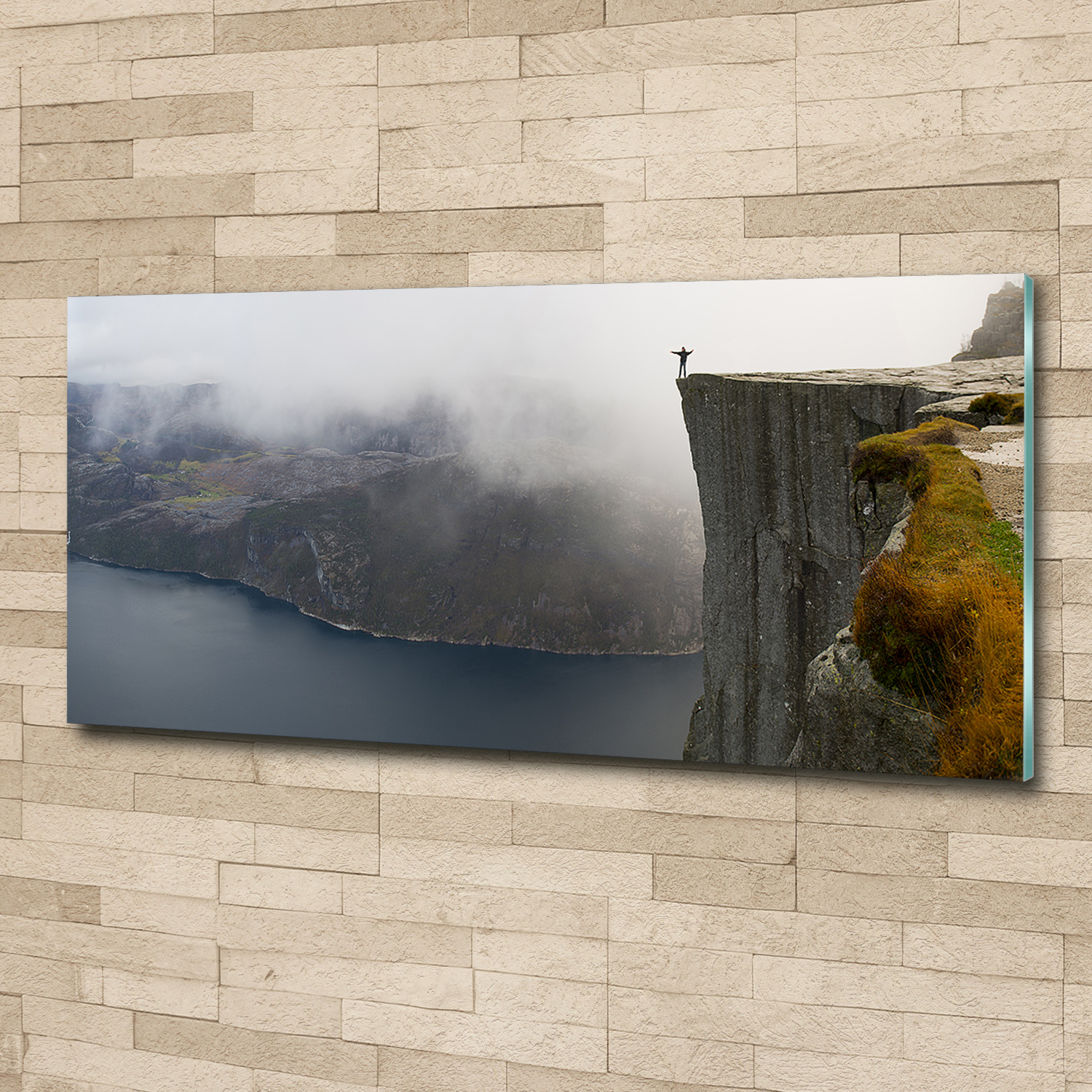 Wandbild aus Plexiglas® Druck auf Acryl 125x50 Landschaften Norwegische Klippe