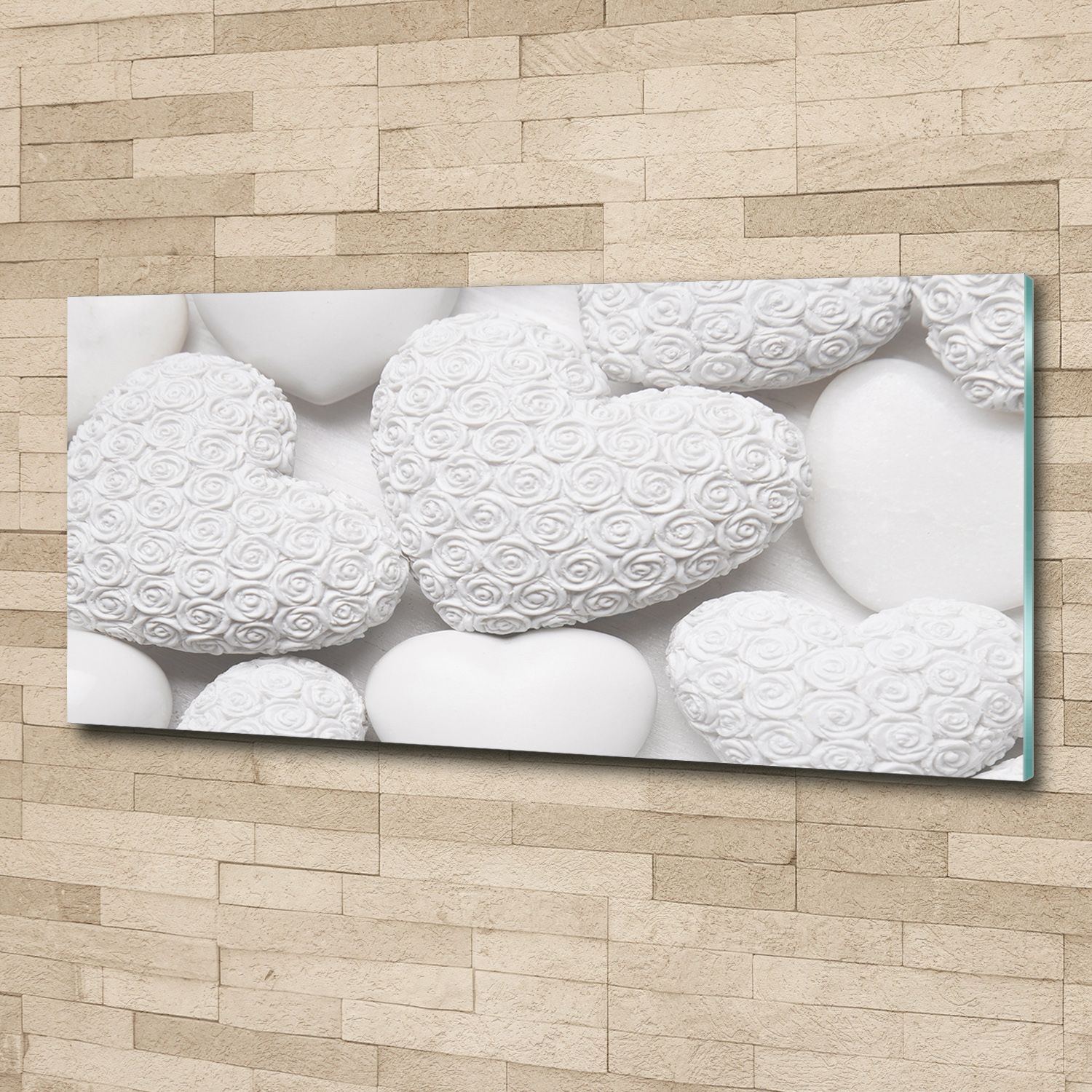 Wandbild aus Plexiglas® Druck auf Acryl 125x50 Sonstige Herzen
