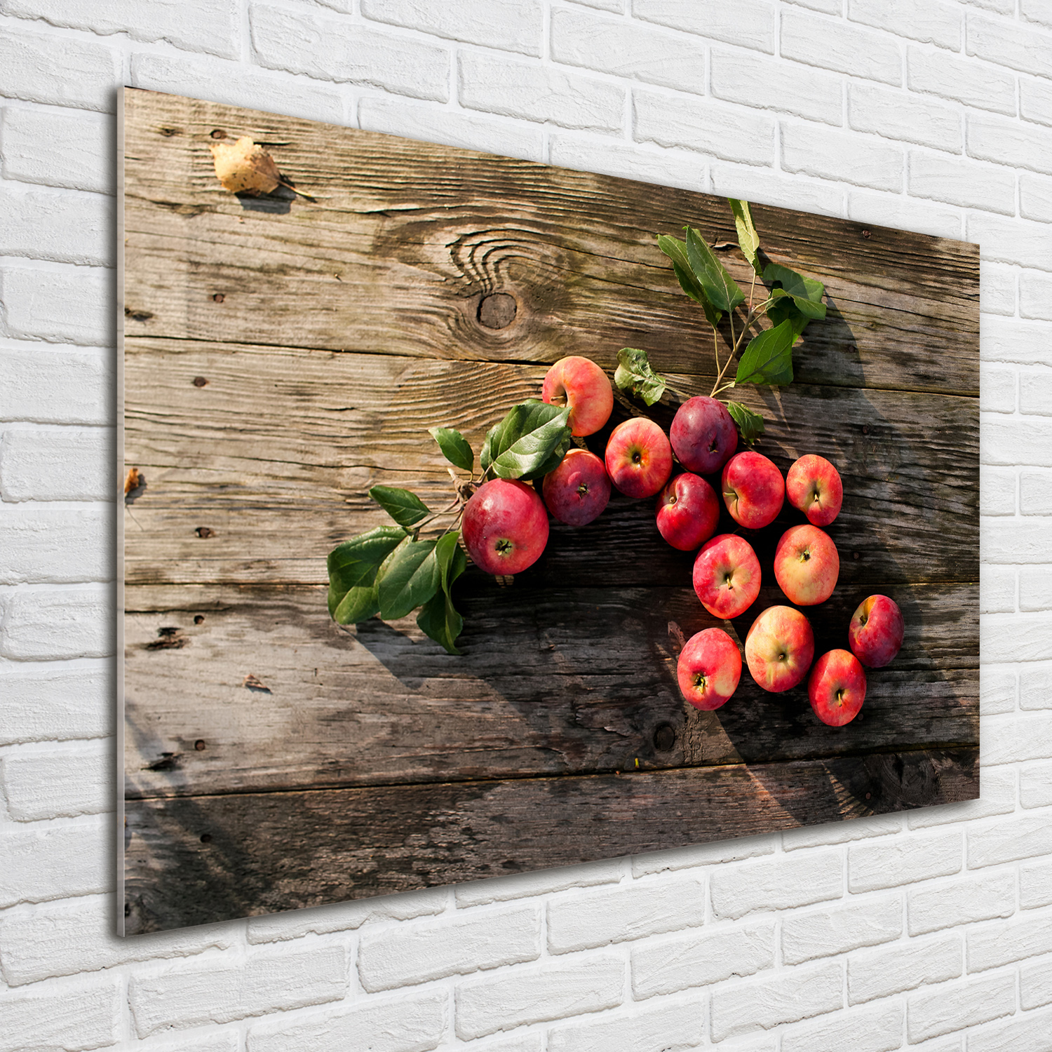 Acrylglas-Bild Wandbilder Druck 100x70 Deko Essen & Getränke Äpfel Tisch