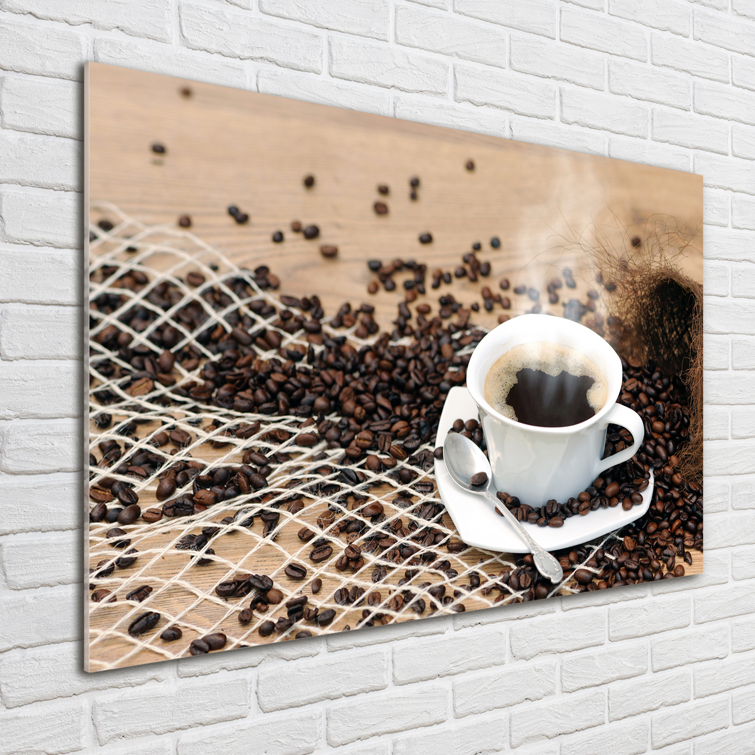 Acrylglas-Bild Wandbilder Druck 100x70 Deko Essen & Getränke Kaffee Kaffeebohnen