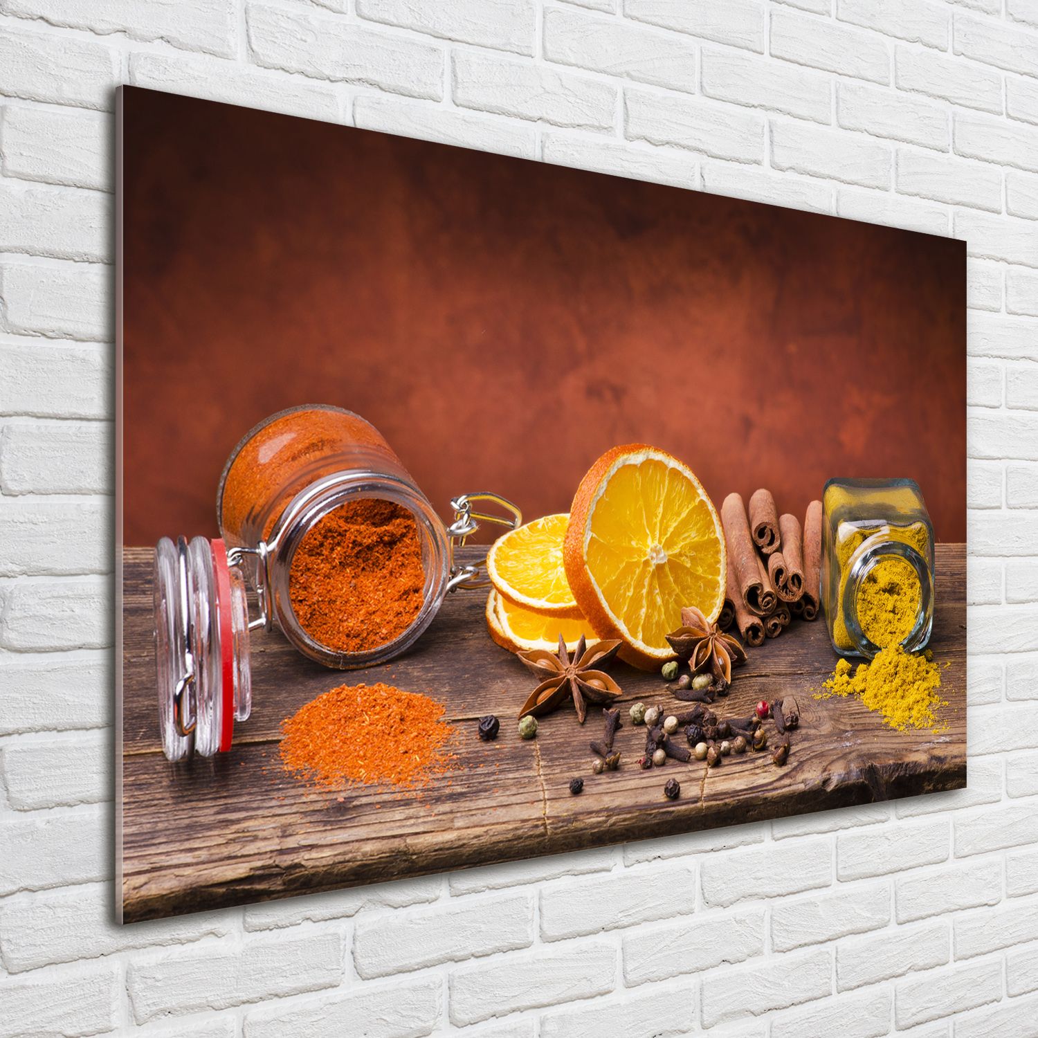 Acrylglas-Bild Wandbilder Druck 100x70 Deko Essen & Getränke Gewürze Mischung