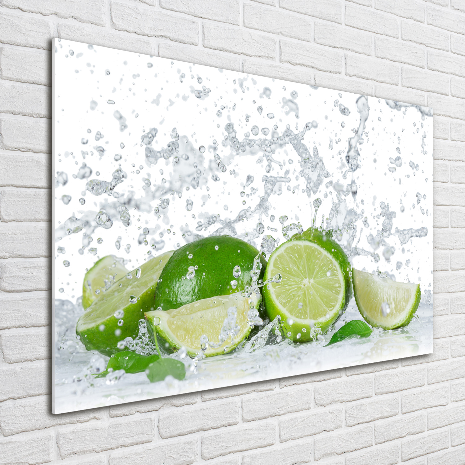 Planche De Cuisine Verre Tulup 80x52cm - Vert Moderne - Thème Citrons & Eau