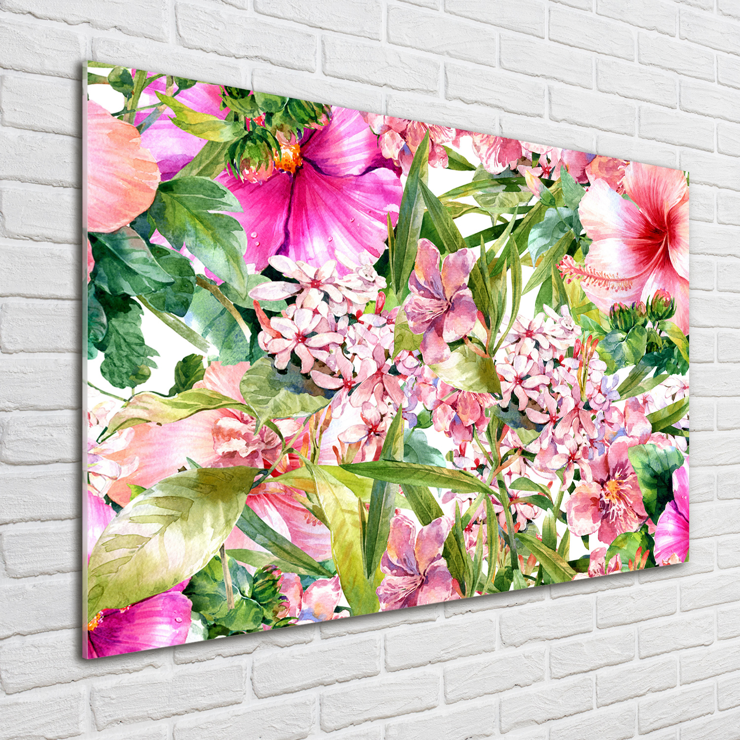Wandbild aus Plexiglas® Druck auf Acryl 100x70 Blumen & Pflanzen Blumenmuster