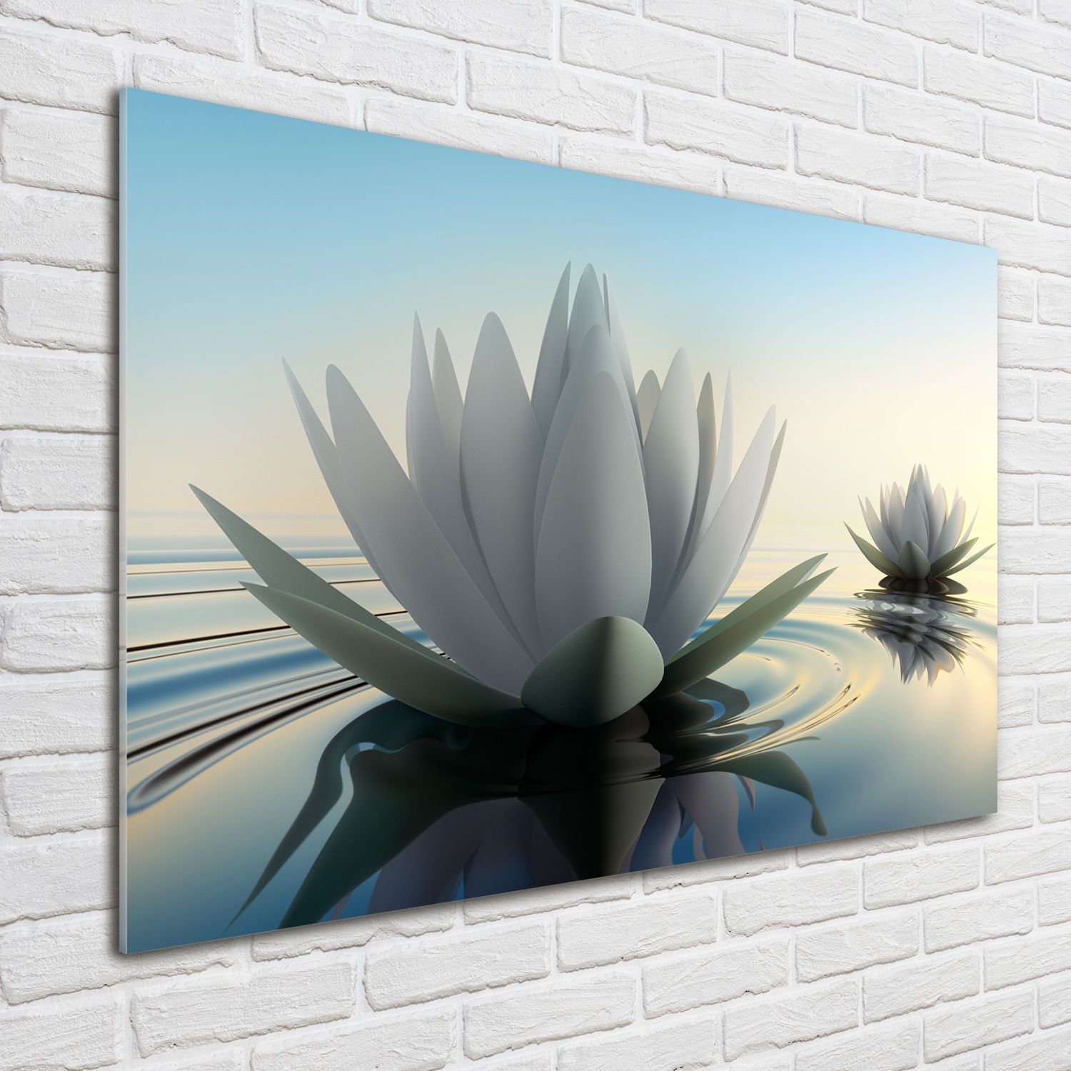 Wandbild Aus Plexiglas Druck Auf Acryl 100x70 Blumen Pflanzen Lotusblume Ebay