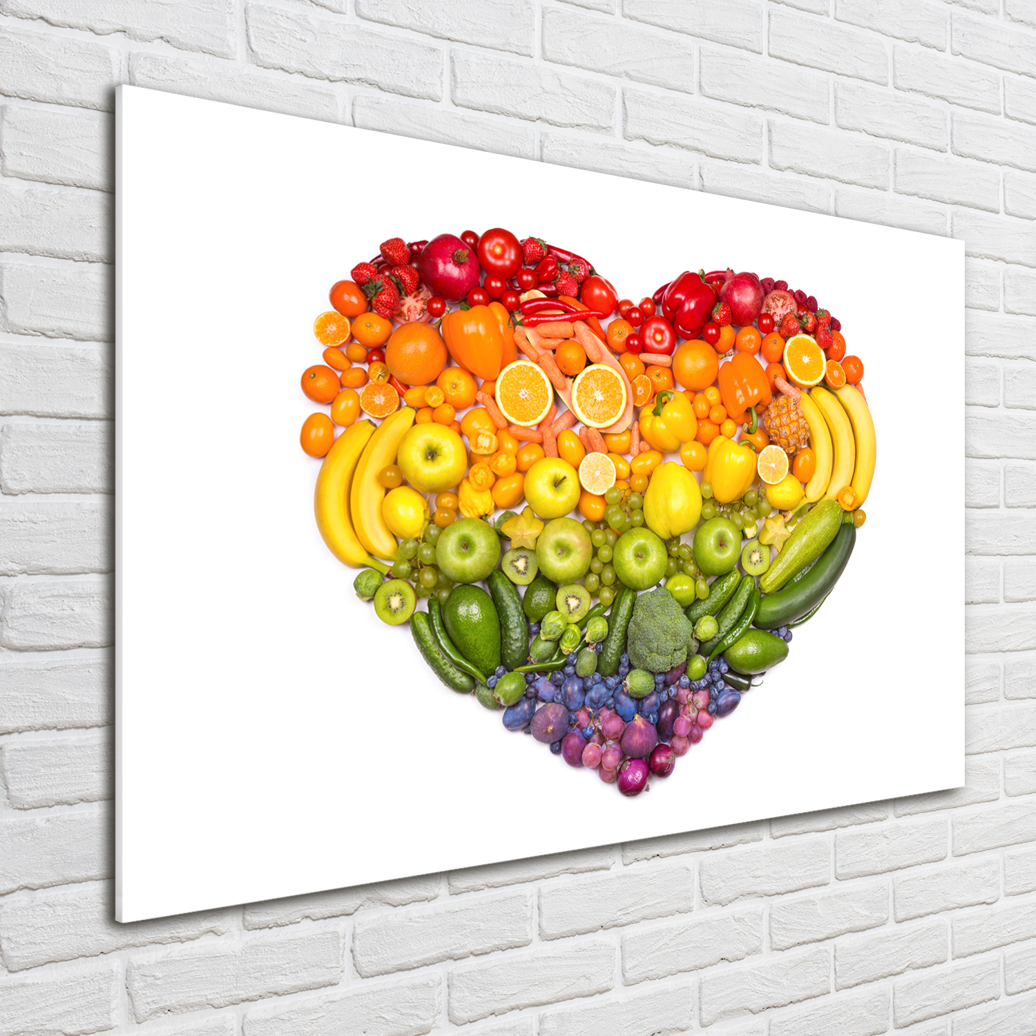 Wandbild aus Plexiglas® Druck auf Acryl 100x70 Essen & Getränke Gemüse Herz