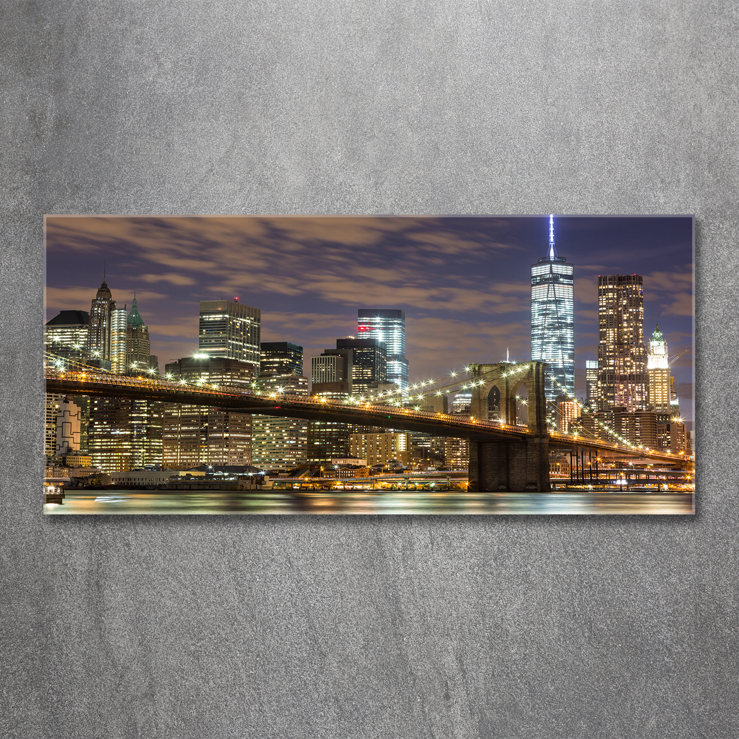 Acrylglas-Bild Wandbilder Druck 120x60 Deko Sehenswürdigkeiten Brooklyn-Brücke