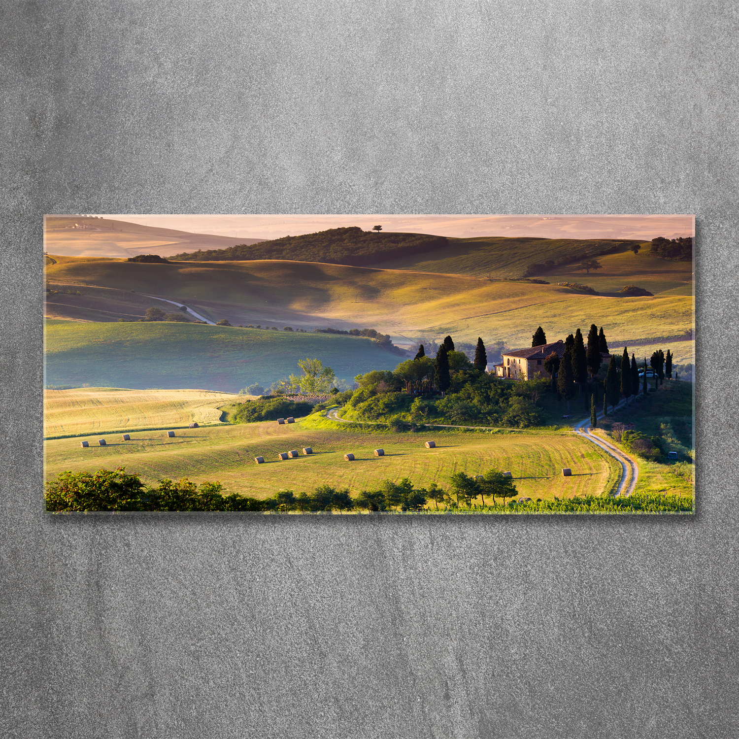 Wandbild aus Plexiglas® Druck auf Acryl 120x60 Landschaften Toskana Italien
