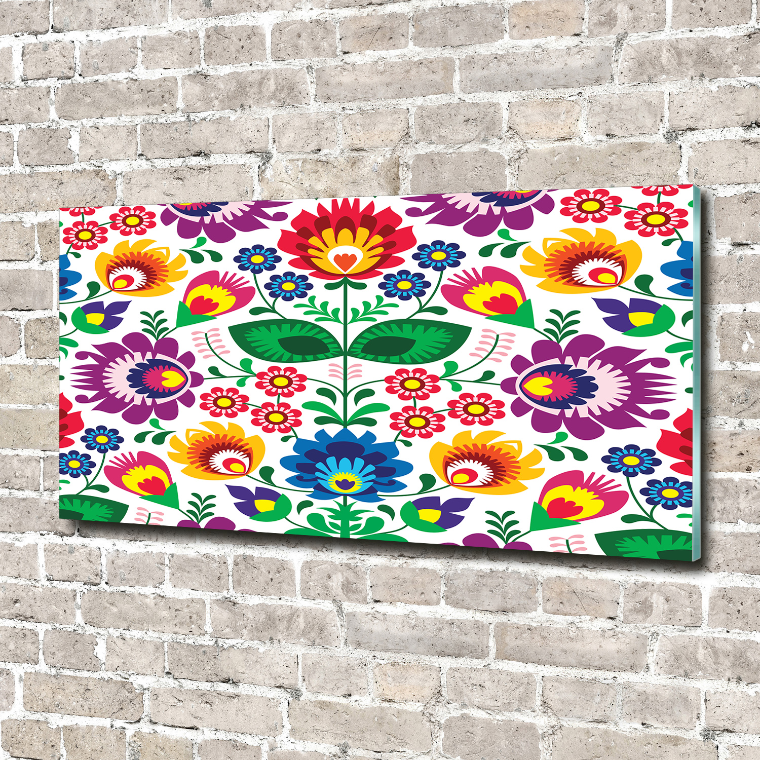 Acrylglas-Bild Wandbilder Druck 140x70 Deko Blumen & Pflanzen Ethnisches Muster