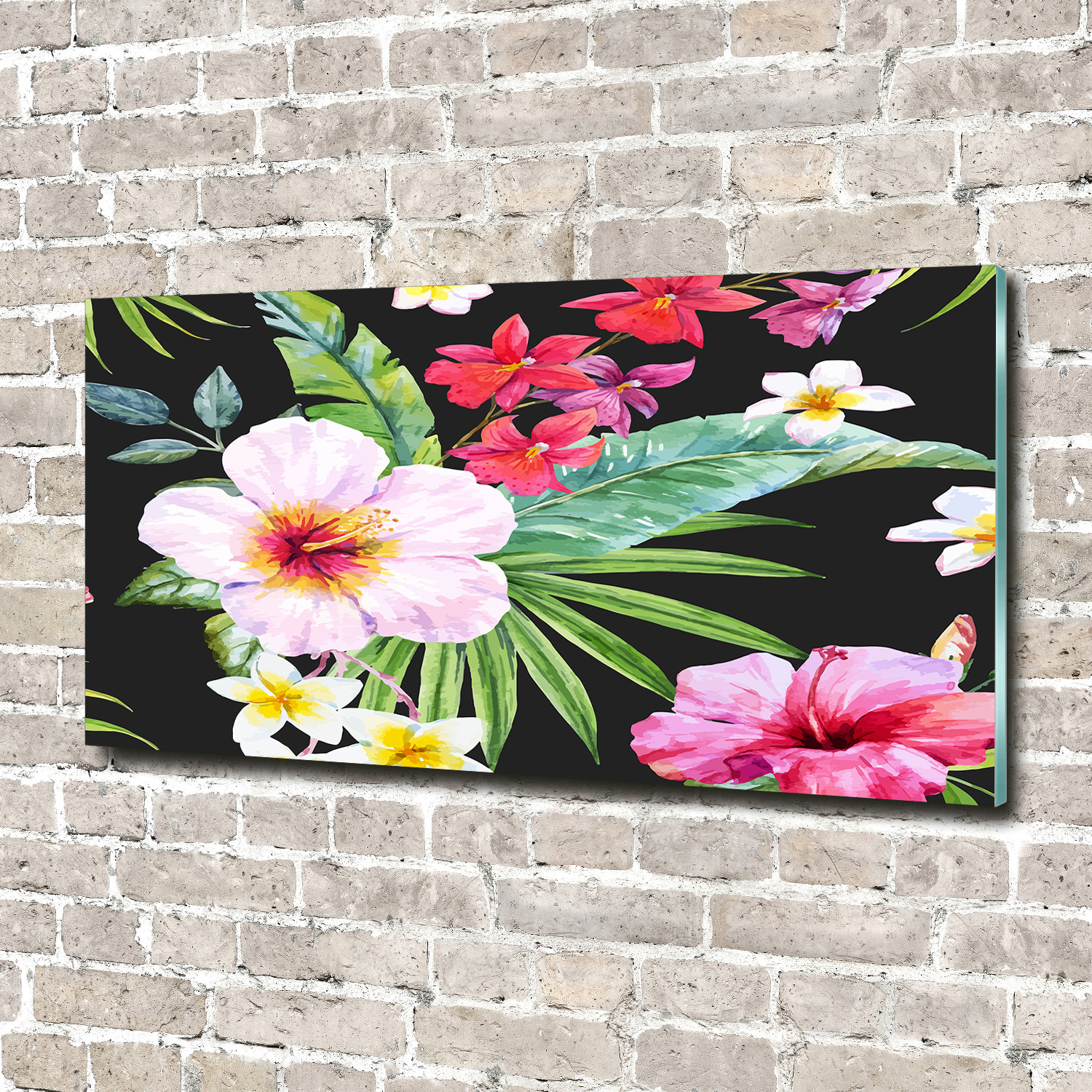 Wandbild aus Plexiglas® Druck auf Acryl 140x70 Blumen & Pflanzen Hawaii Blumen