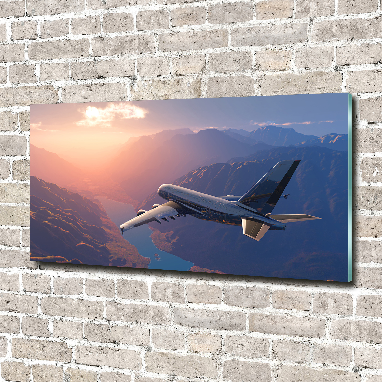 Wandbild aus Plexiglas® Druck auf Acryl 140x70 Fahrzeuge Flugzeug