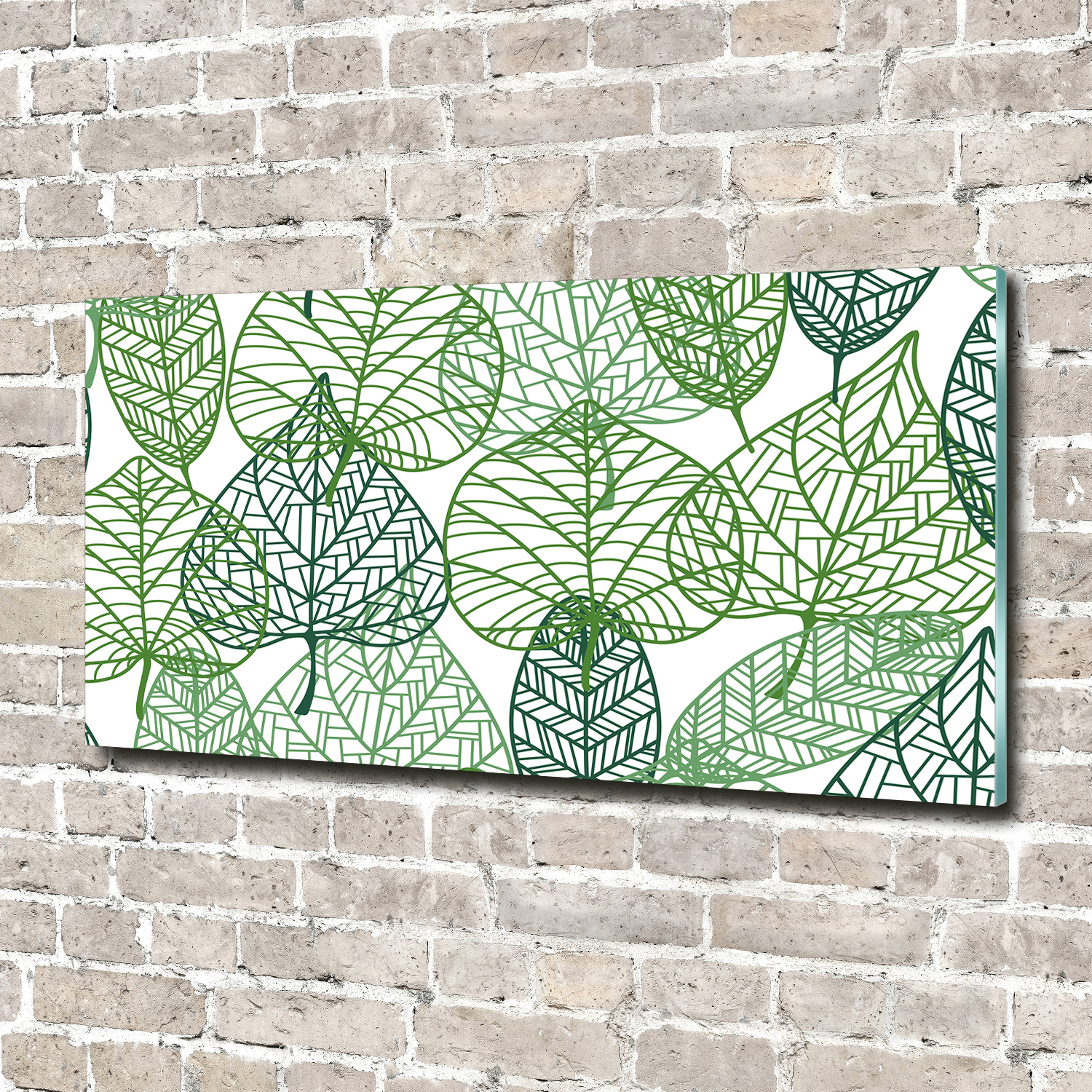 Wandbild aus Plexiglas® Druck auf Acryl 140x70 Blumen & Pflanzen Blätter Muster