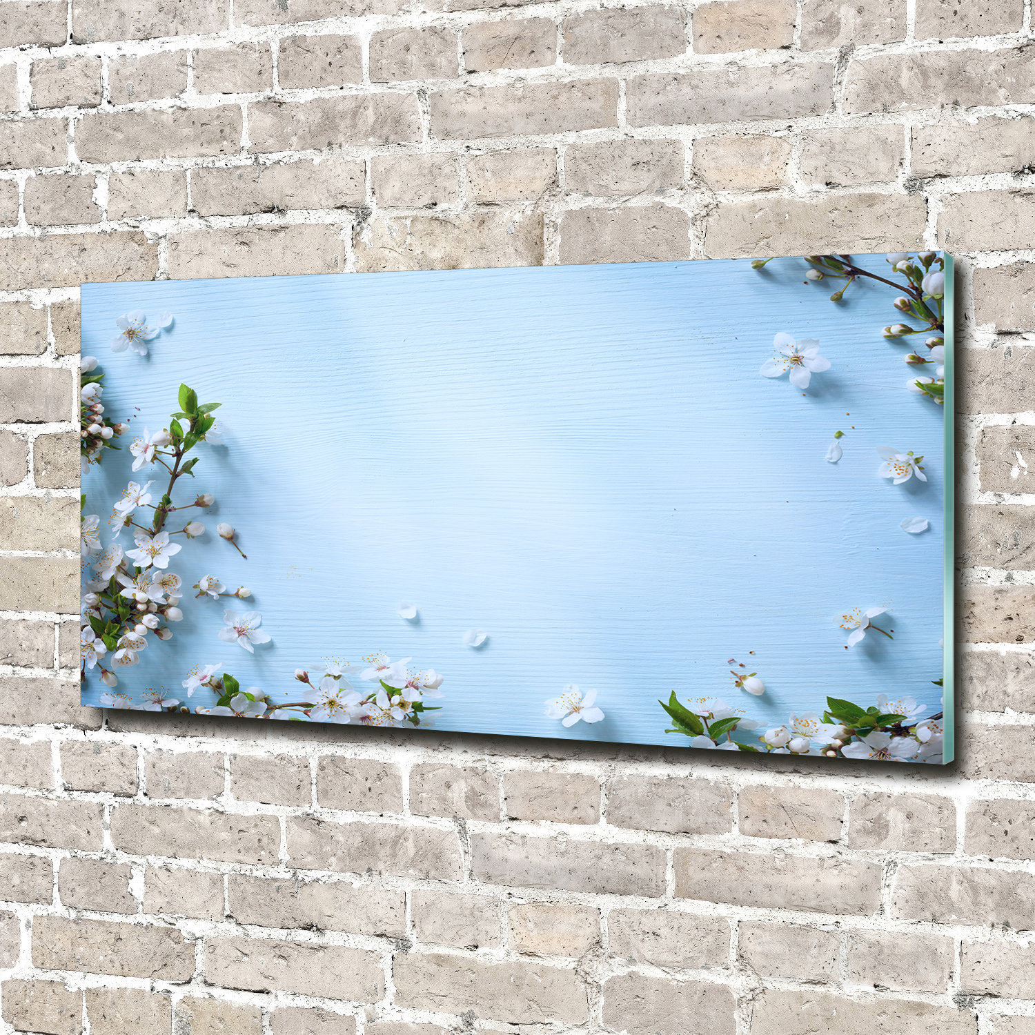 Wandbild aus Plexiglas® Druck auf Acryl 140x70 Blumen & Pflanzen Kirschblüten