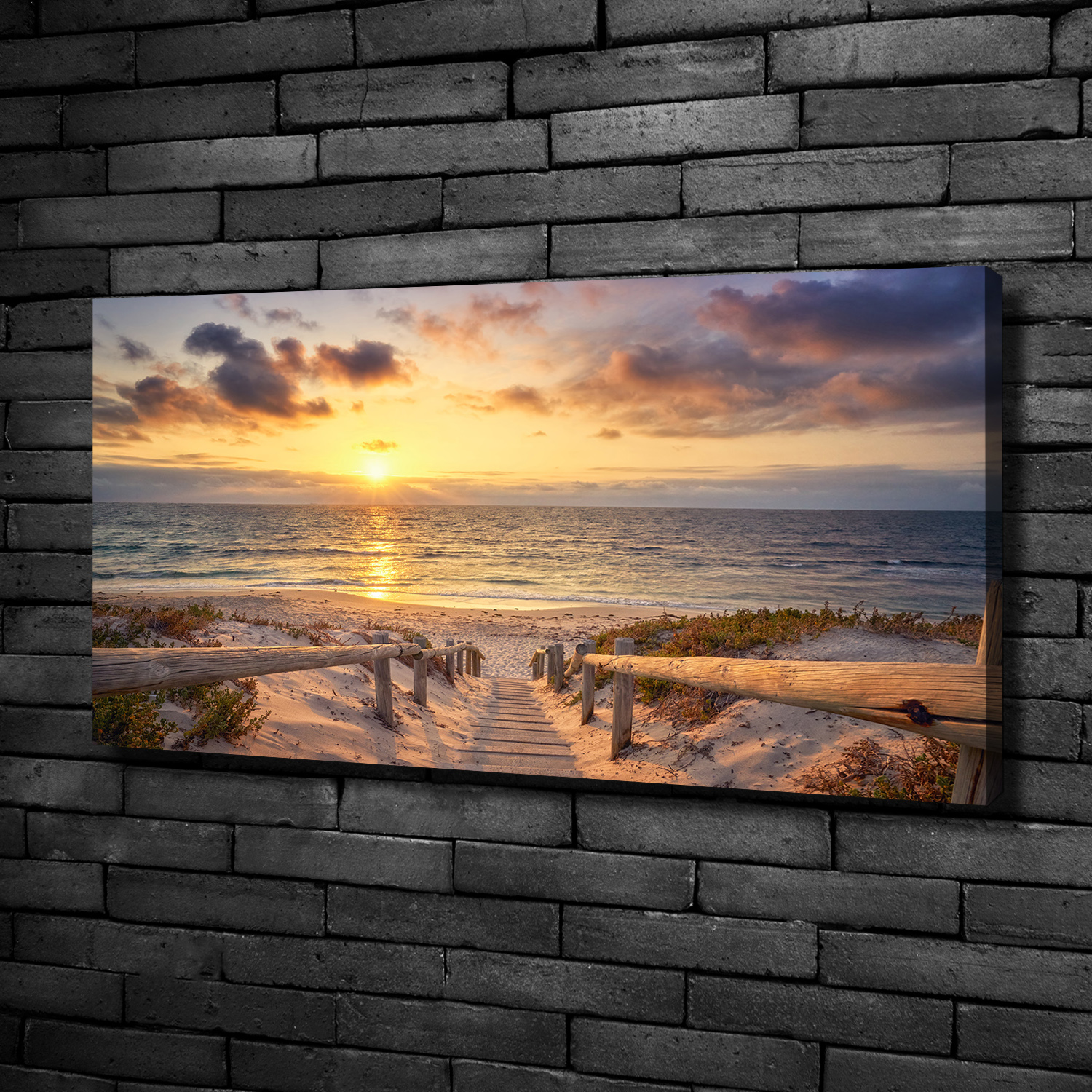 Leinwandbild Kunst-Druck 100x50 Bilder Landschaften Weg zum Strand | eBay