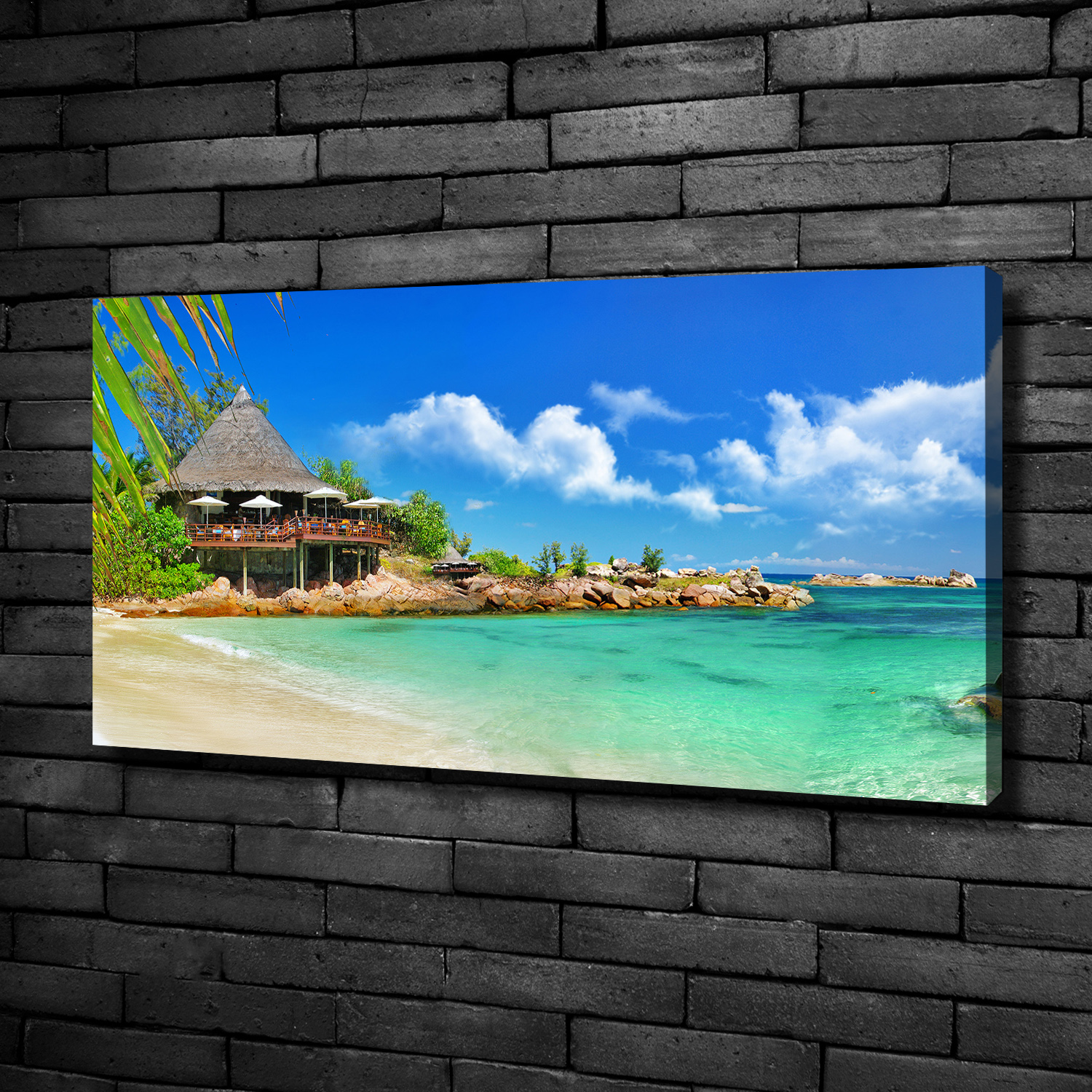 Leinwandbild Kunst-Druck 100x50 Bilder Landschaften Seychellen Strand