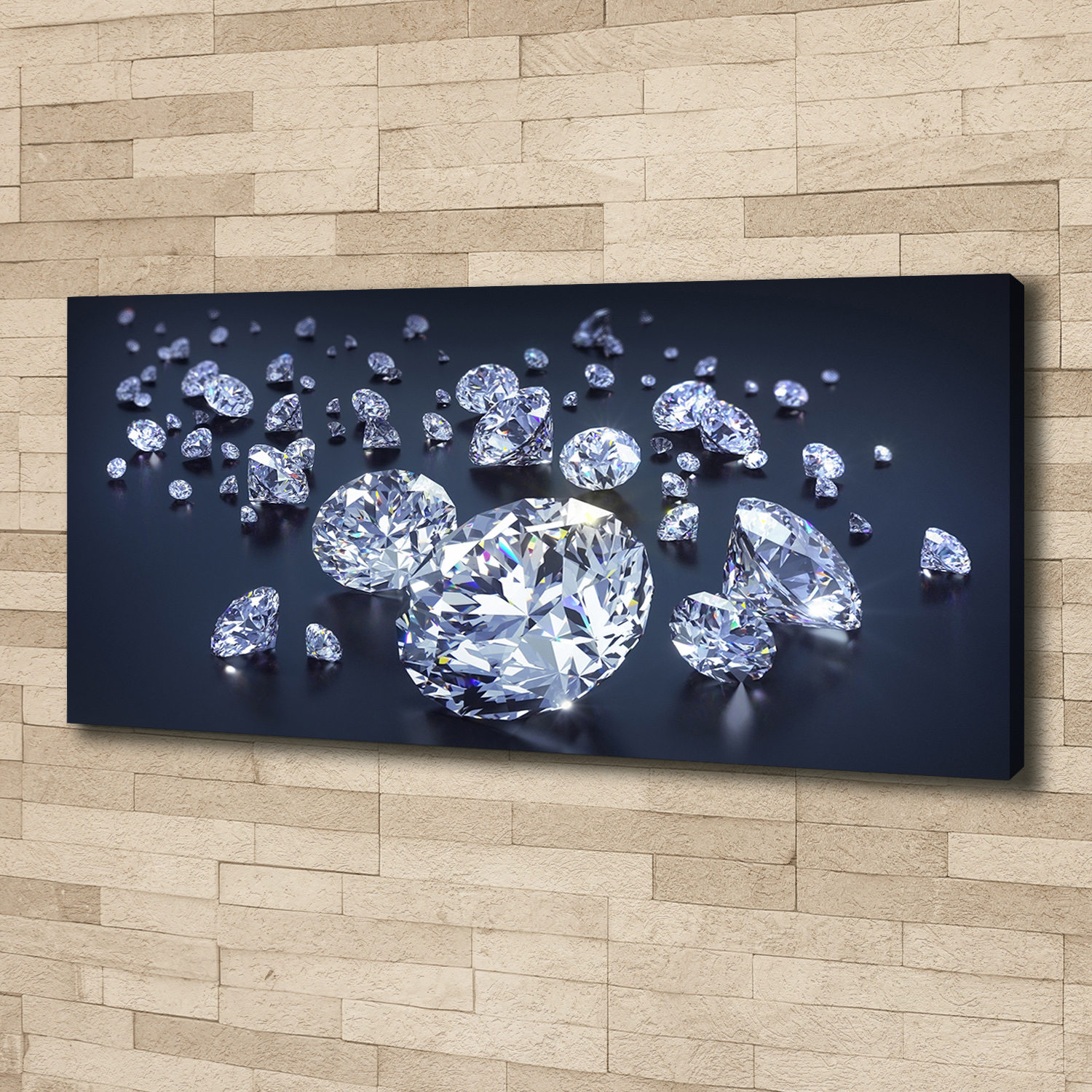 Leinwandbild Kunst-Druck 125x50 Bilder Sonstige Steinmauer