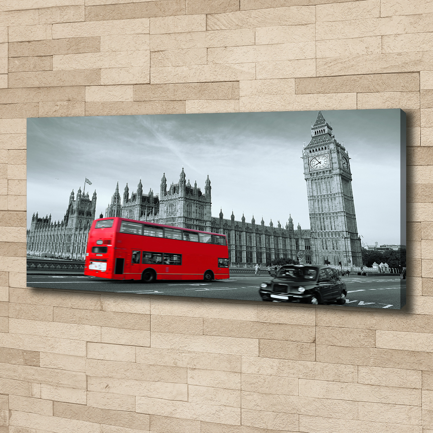 Leinwandbild Kunst-Druck 125x50 Bilder London Bus